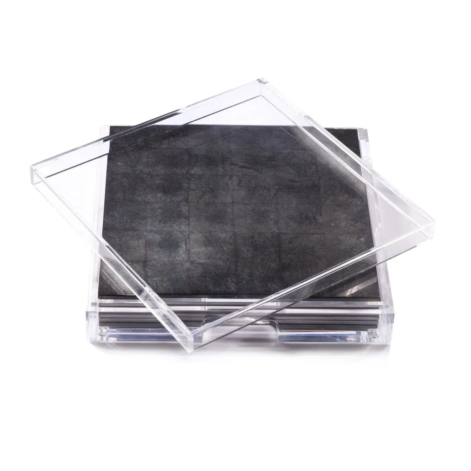 Placebox Clear Silver Leaf Placemats - Blue image