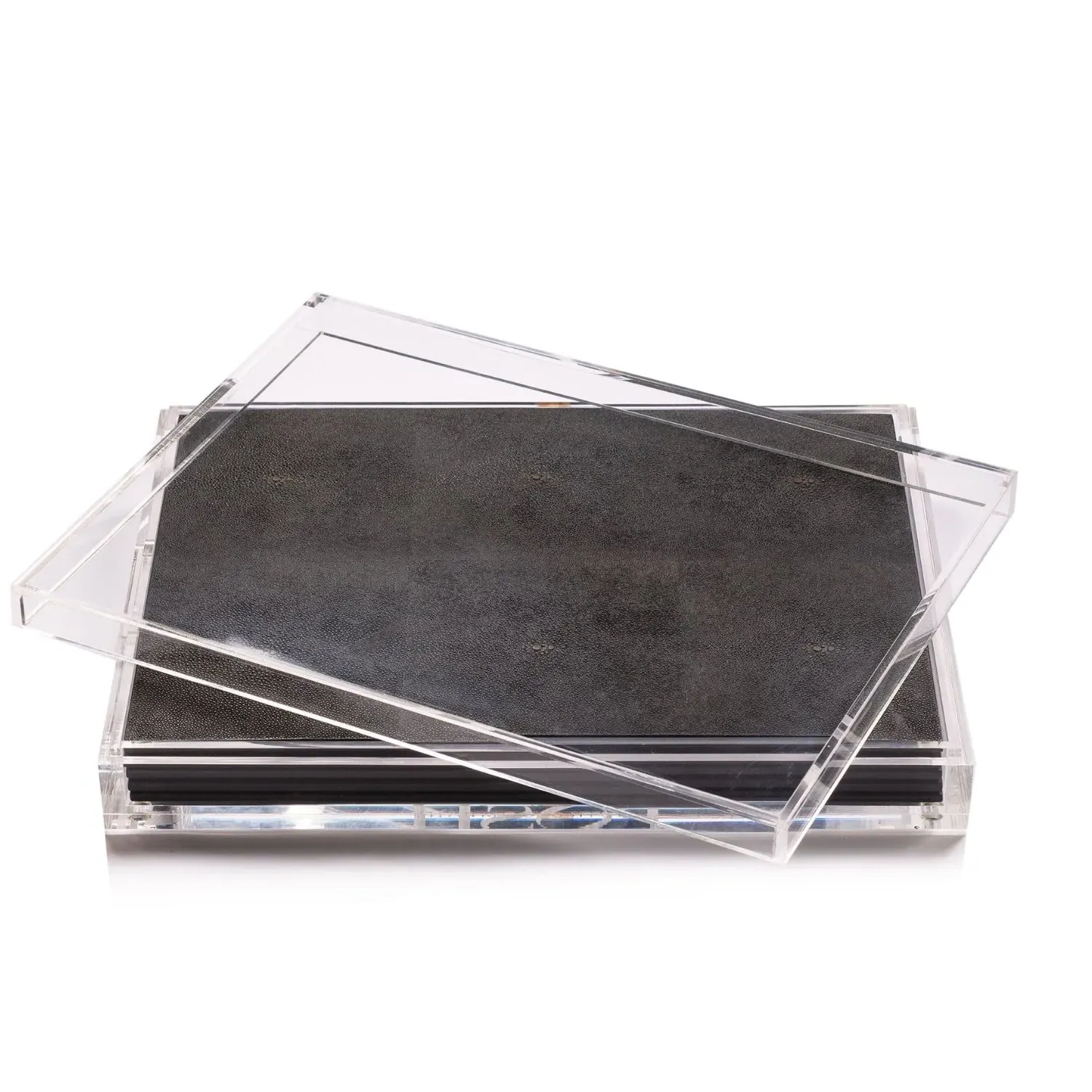 Servebox Clear Placemat Set with Display Box - Black, Acrylic image