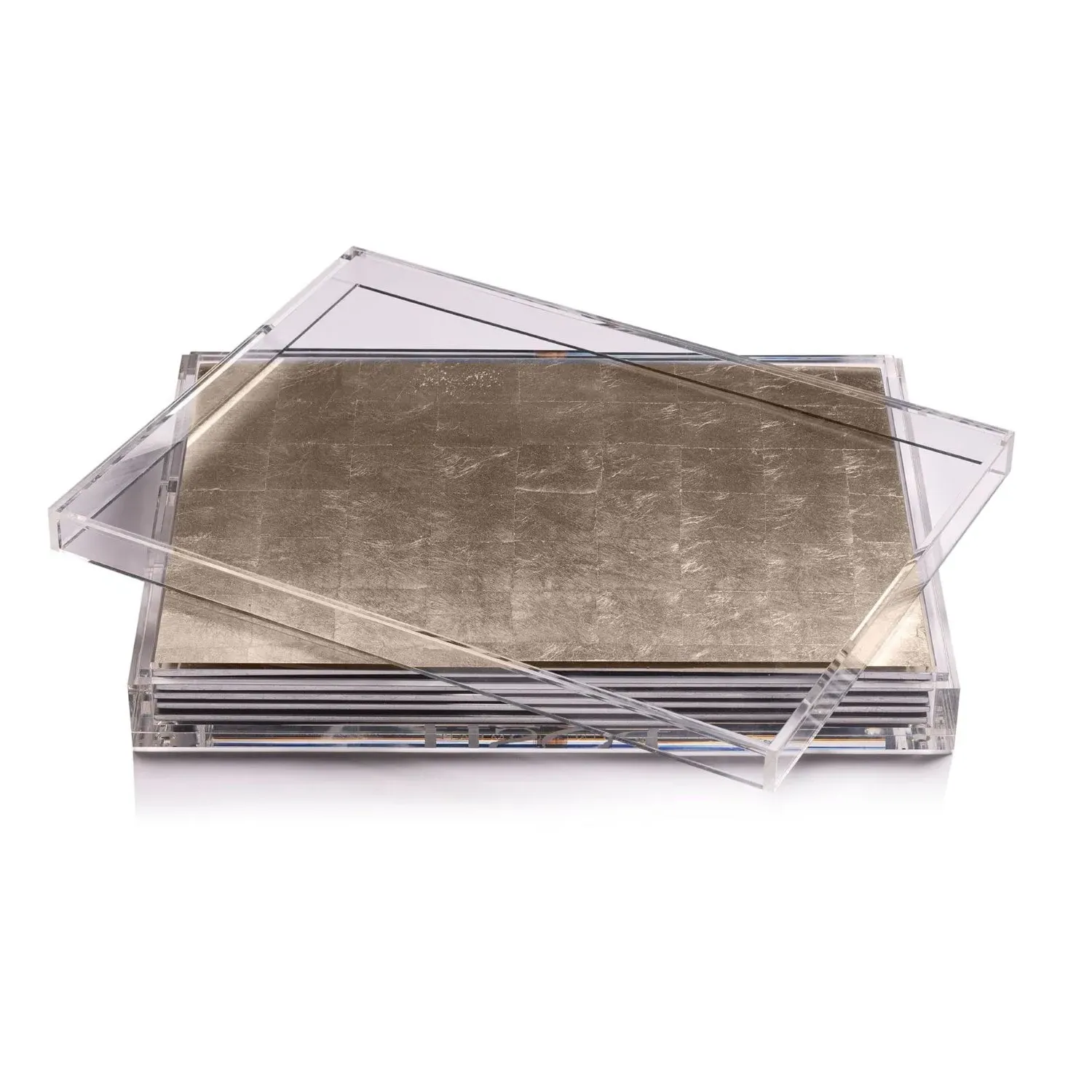 Servebox Placemat Set with Storage - Champagne, Acrylic