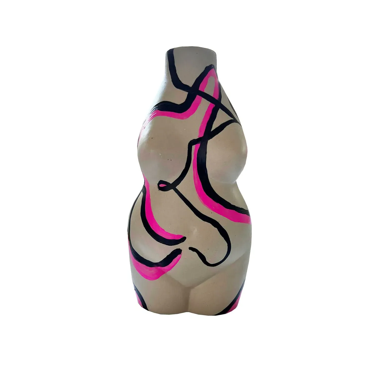 Abstract Female Body Vase - Orange image