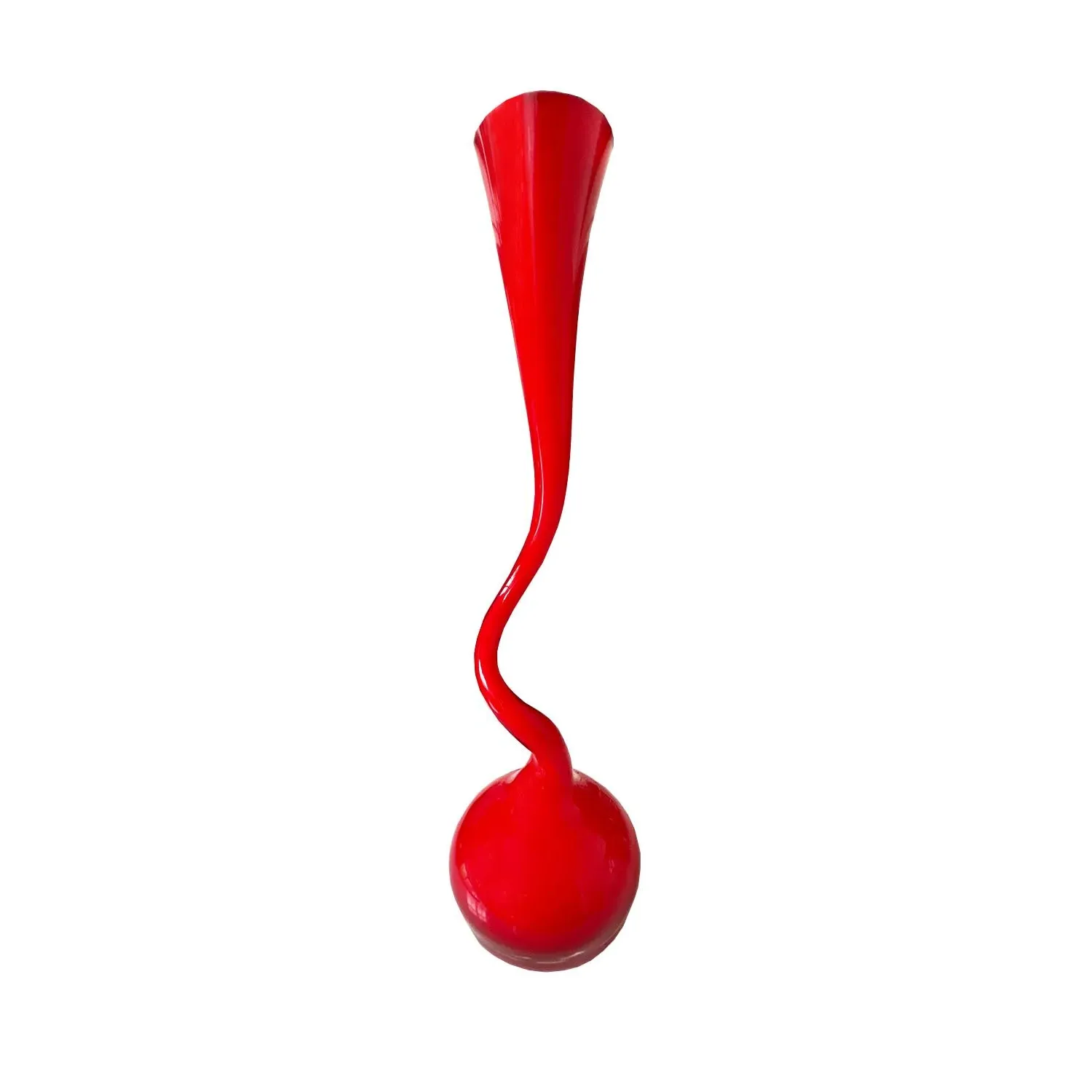 Glass Swirl Vase - Red image