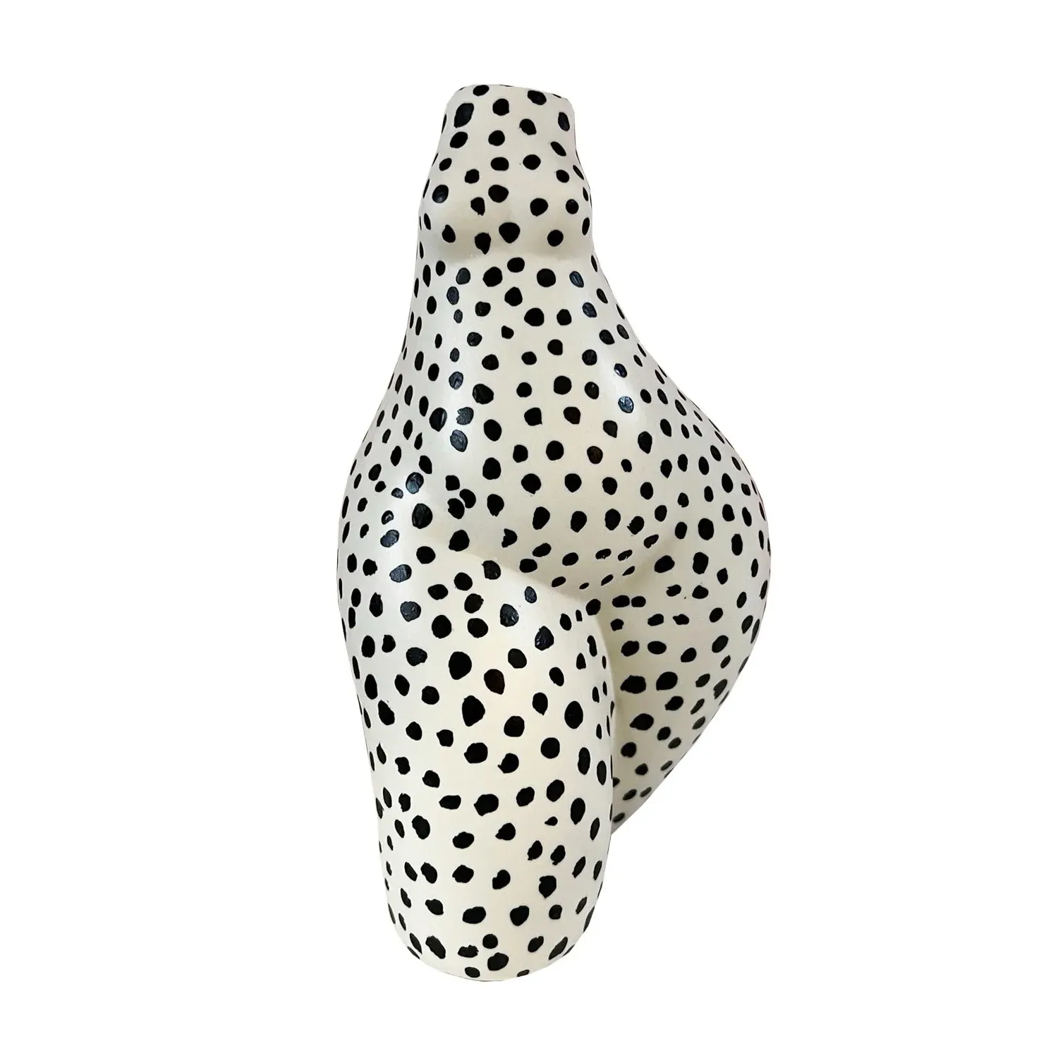 Leopard Body Vase - Black, White image