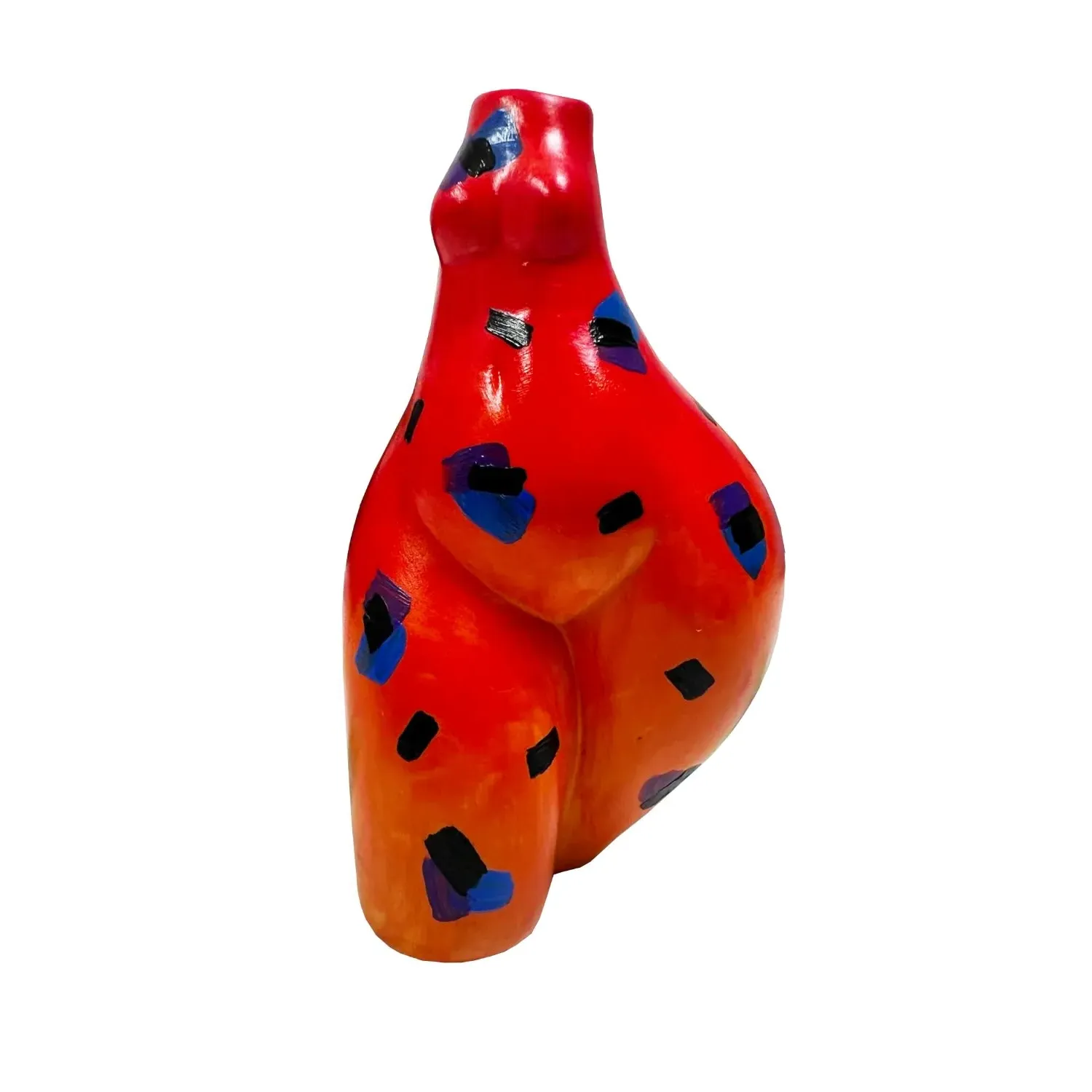 Leopard Body Vase - Orange