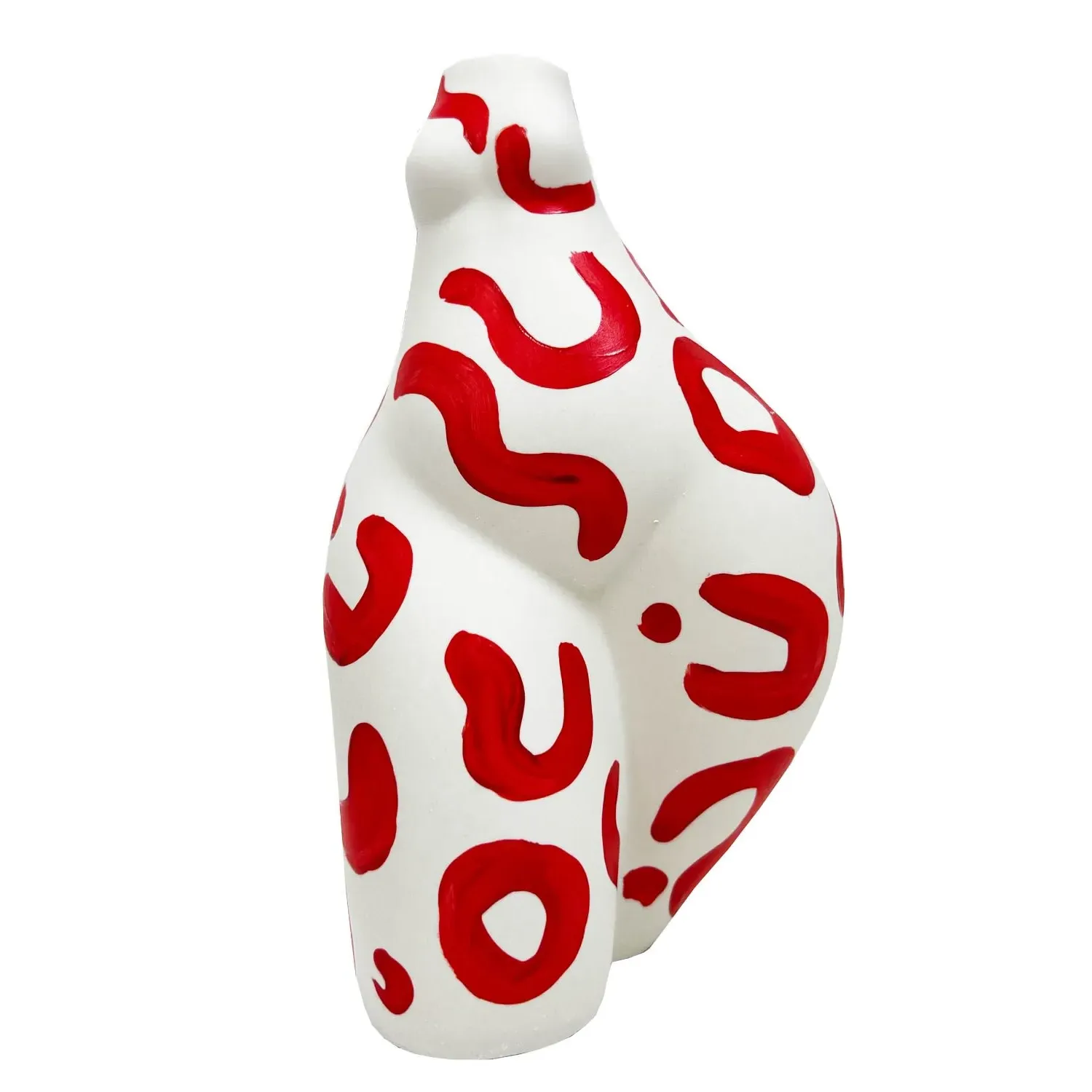 Leopard Body Vase - Red