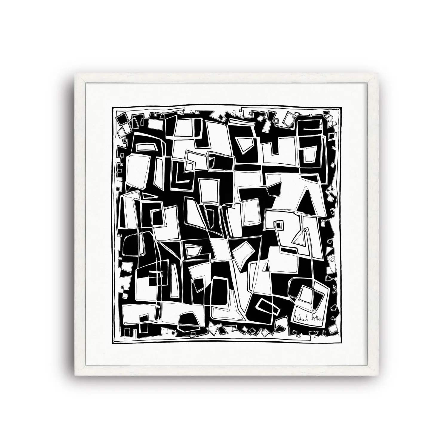 Hepworth Art Print - Black