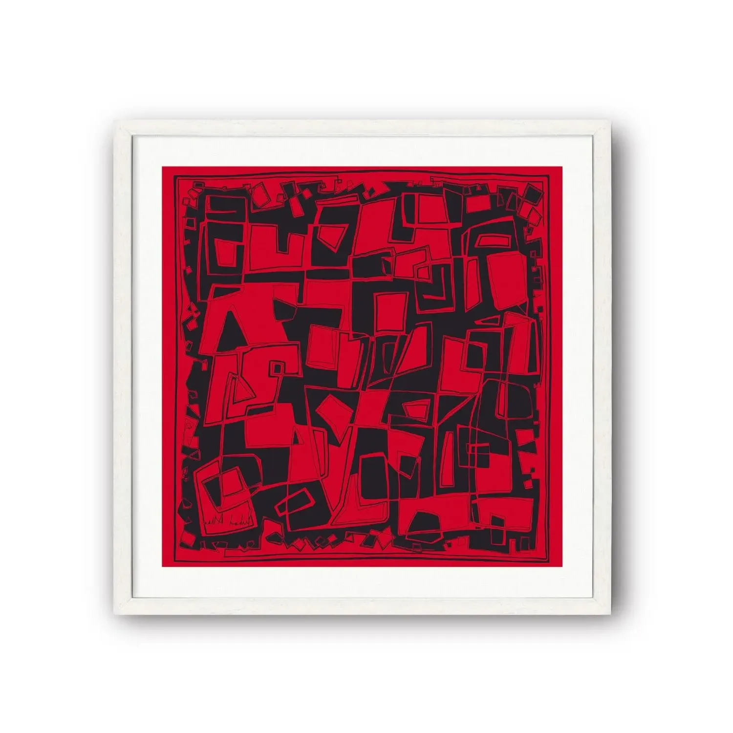 Hepworth Art Print - Red