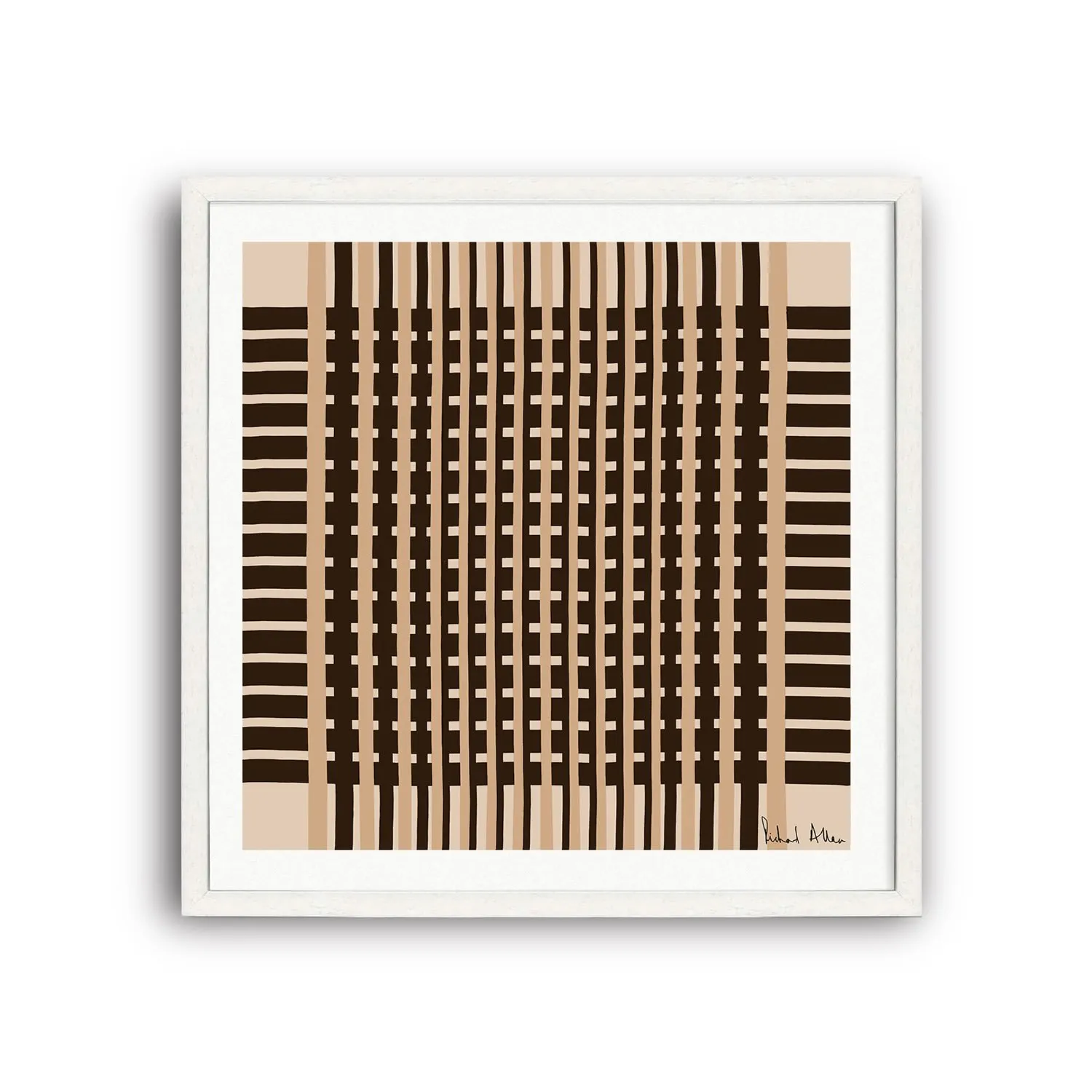 Manhattan Art Print - Black, Orange image