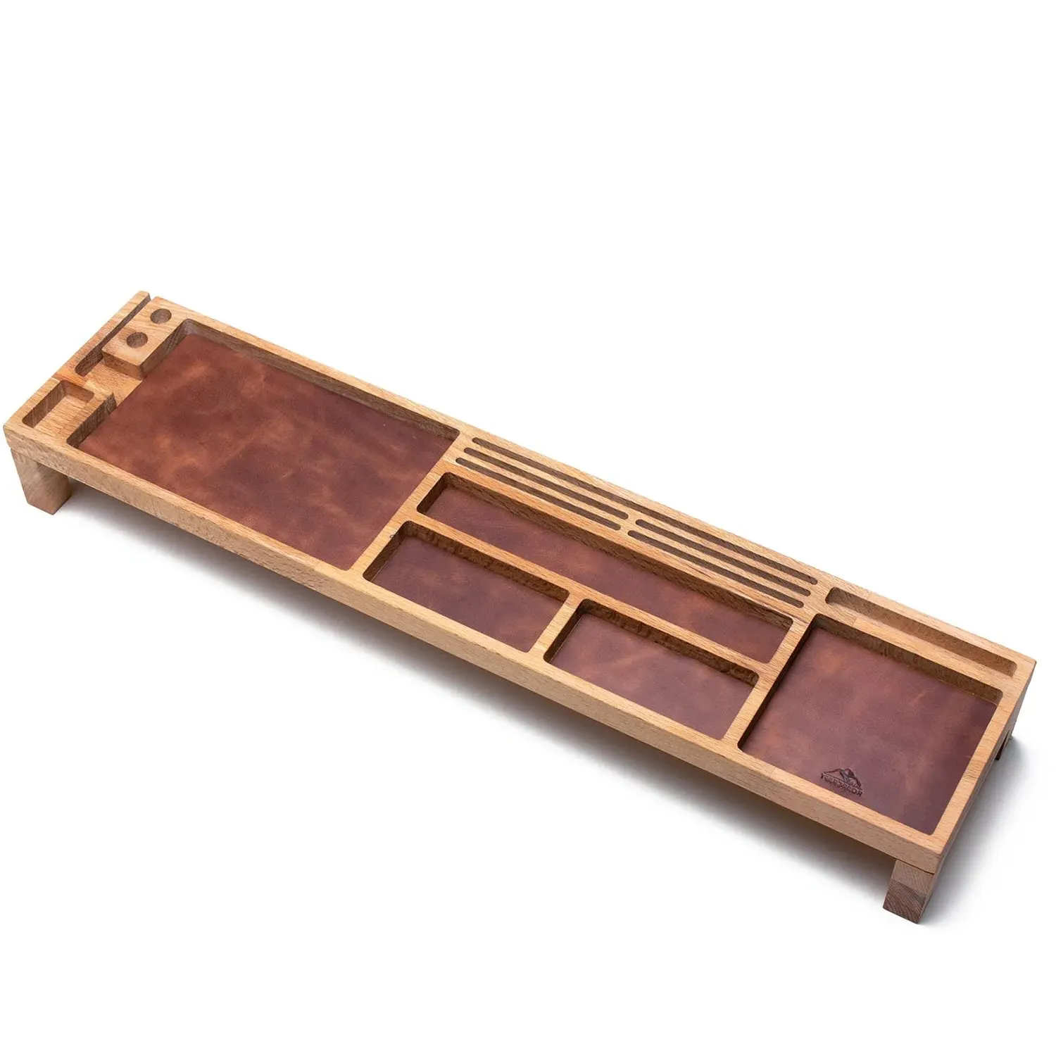 Kibira Wood Desk Organizer - Black image