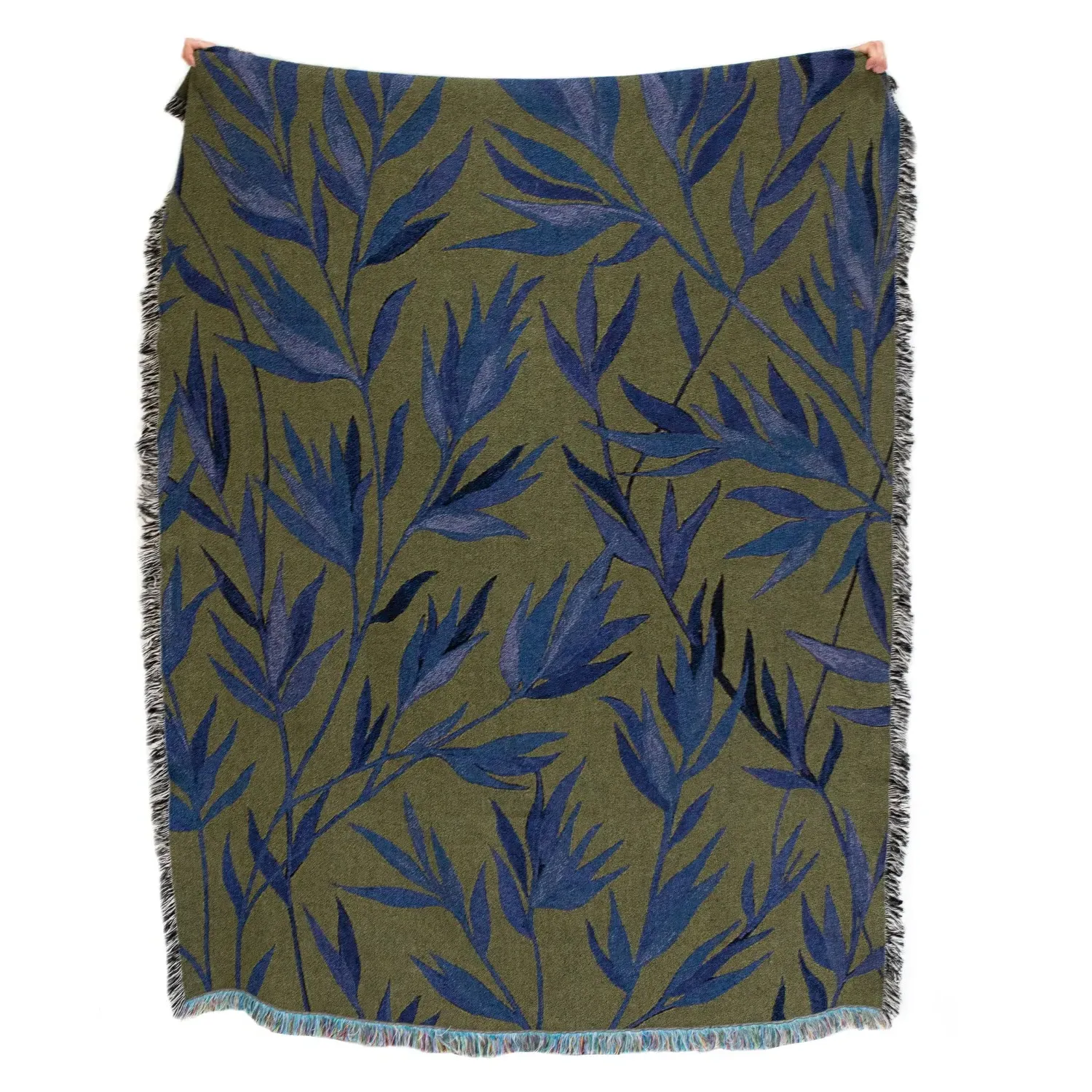 Growth Woven Throw - Green, Recycled Cotton image