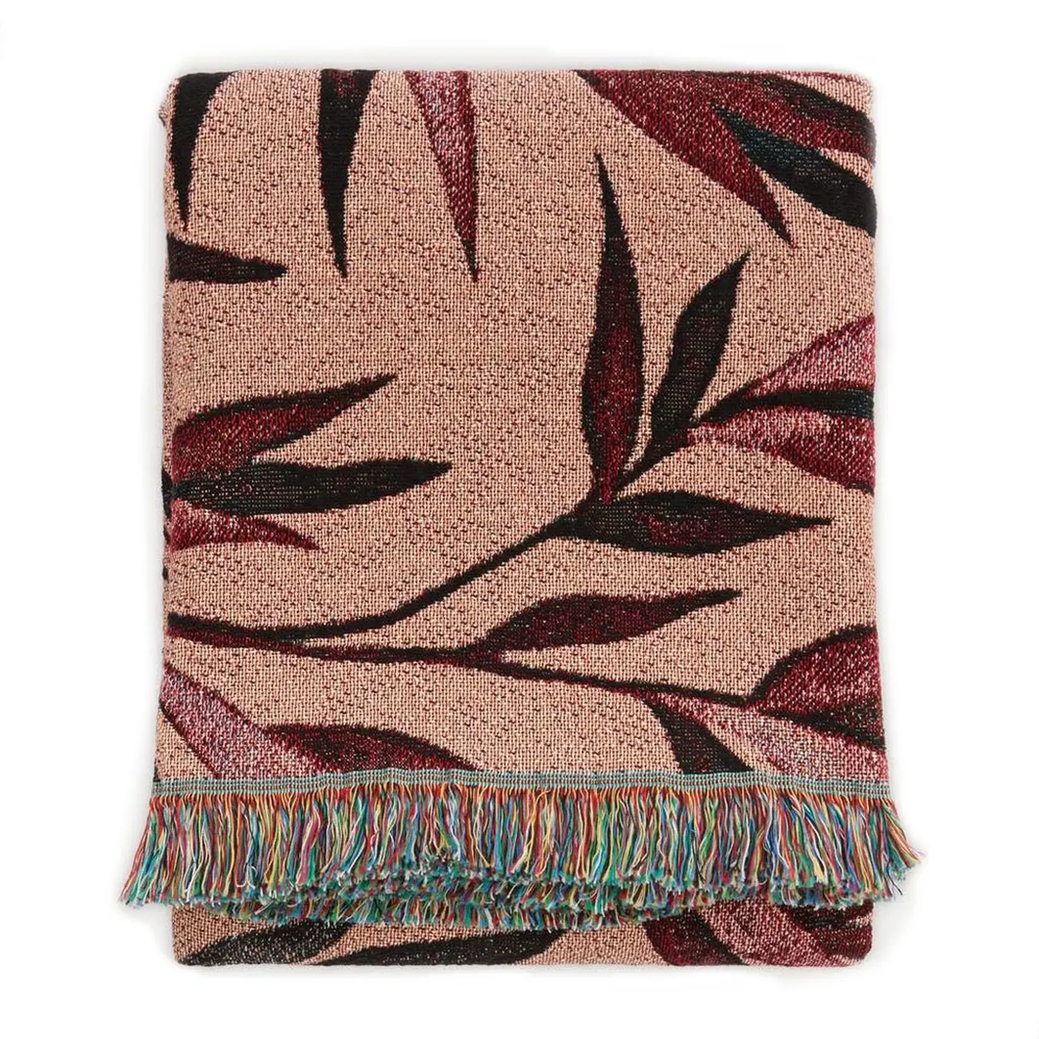 Growth Woven Throw - Pink, Recycled Cotton