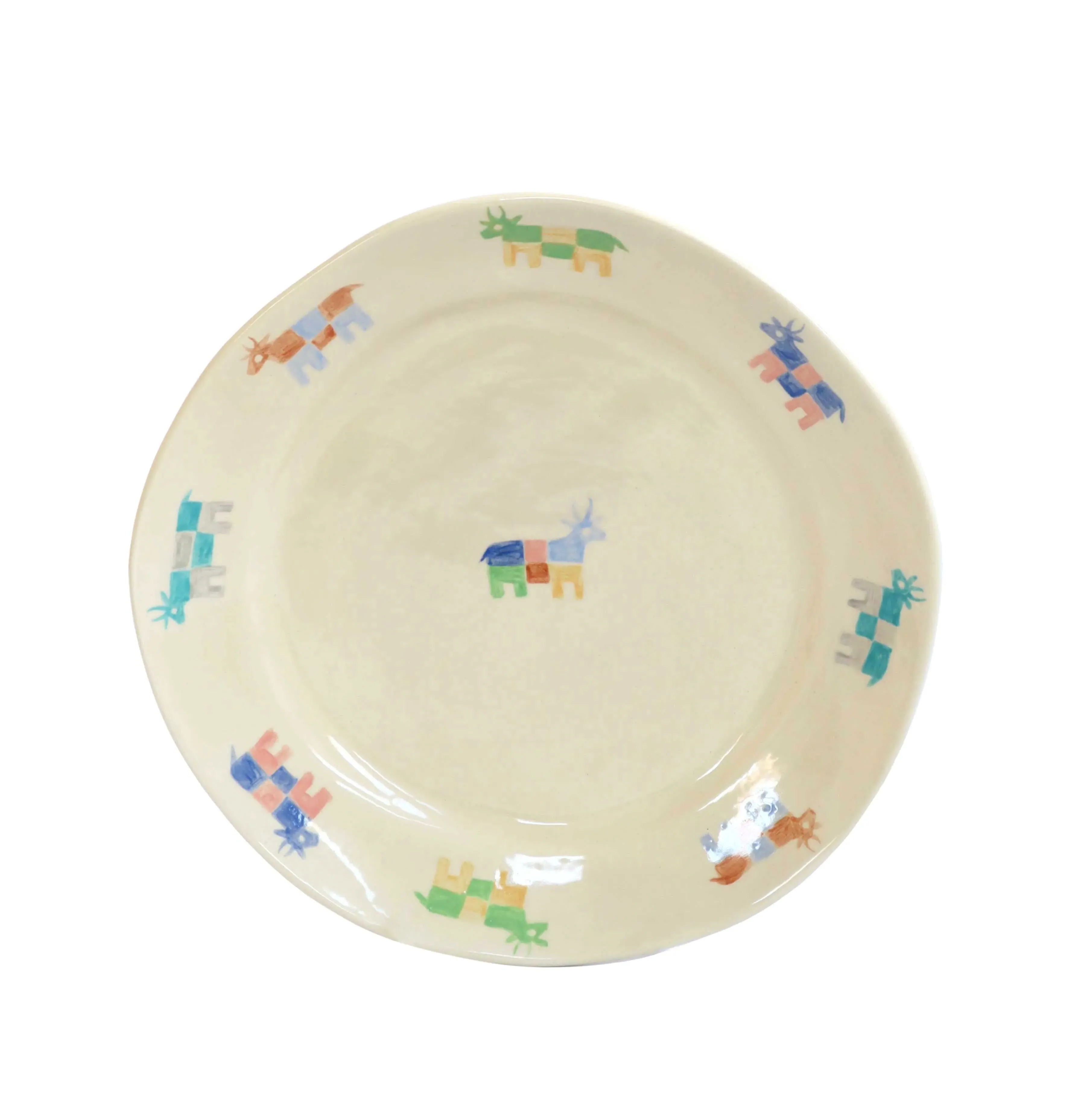 Moo Hand Painted Cows Plate