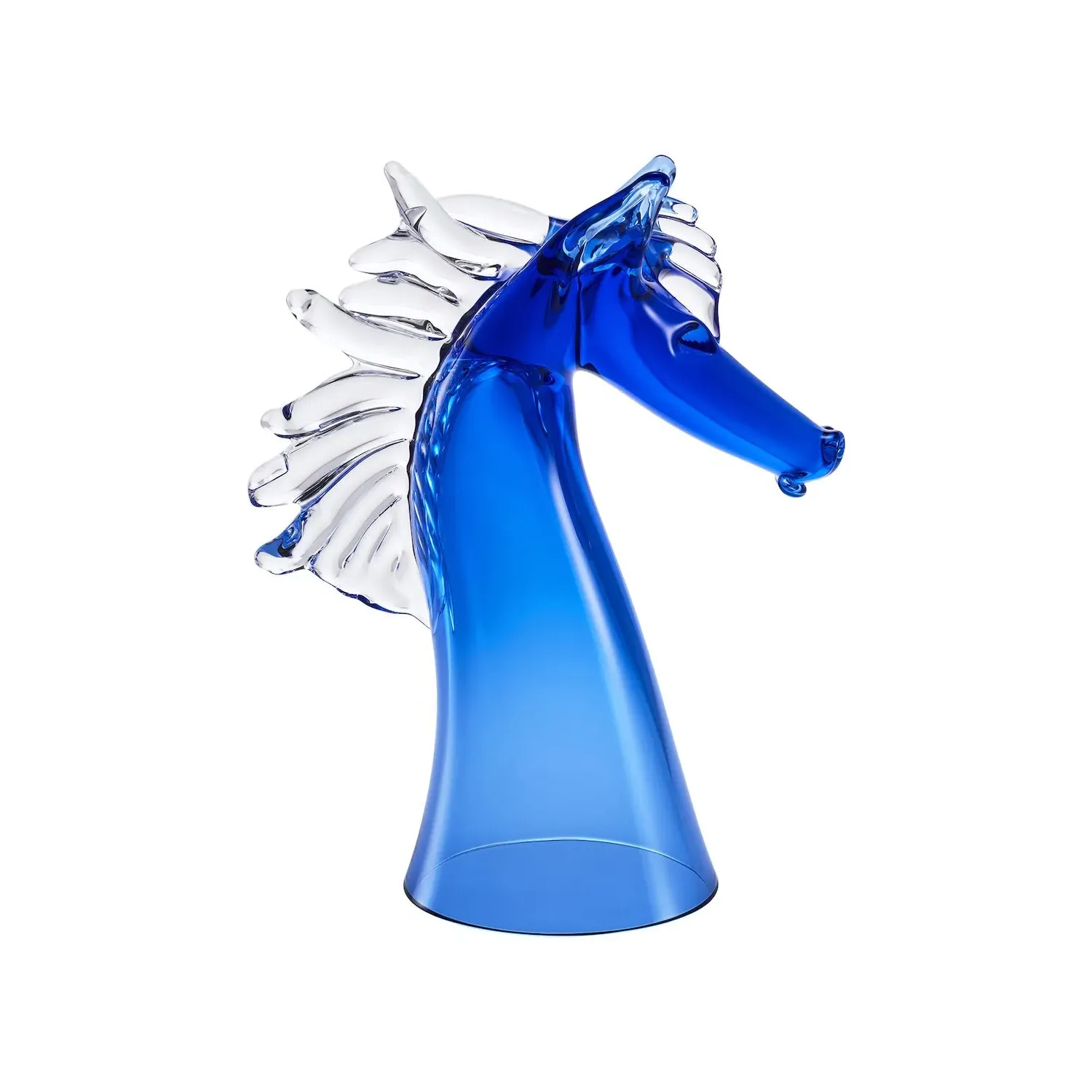 Derby Handcrafted Horse Beer Glass - Blue