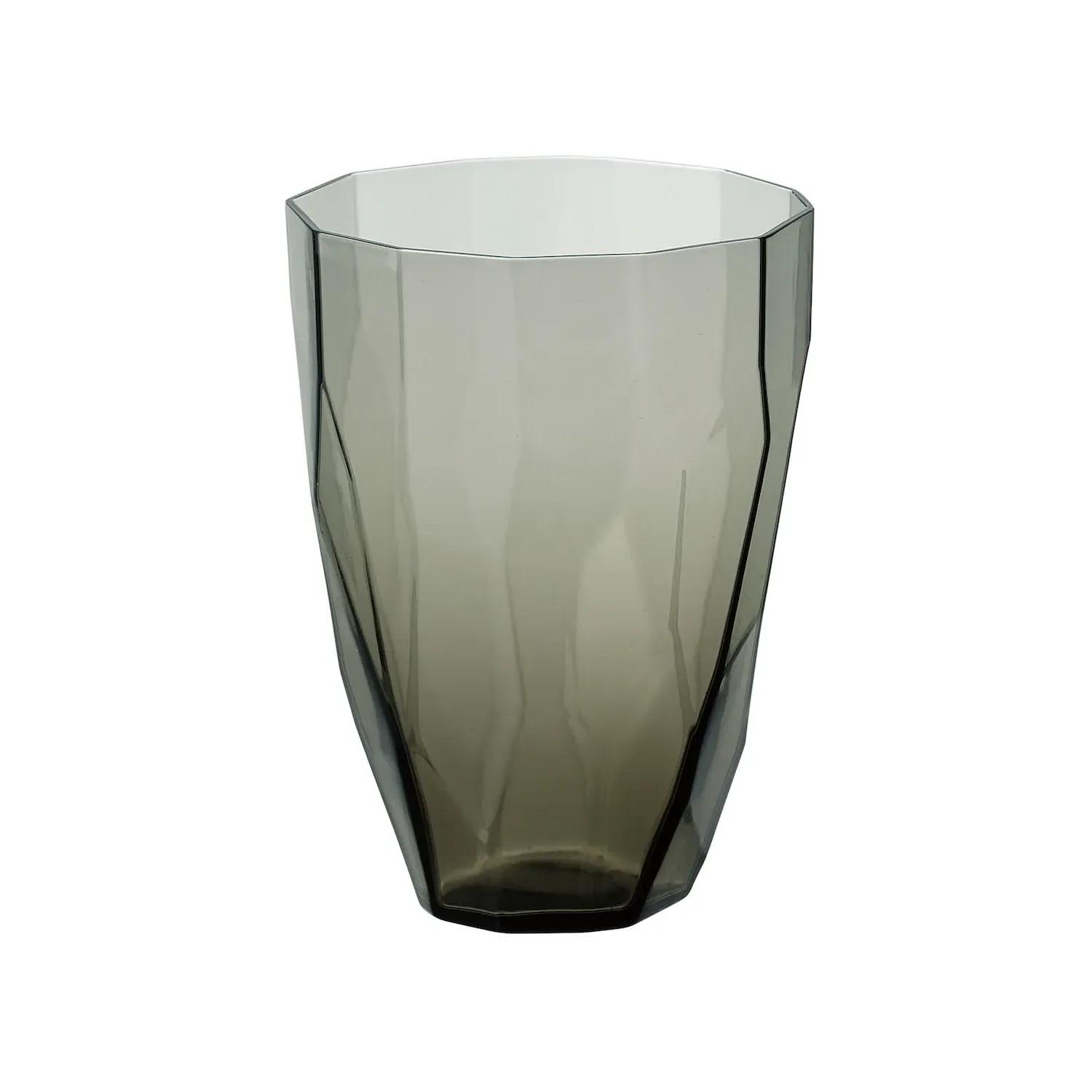 Ginette Faceted Glass Tumbler - Grey