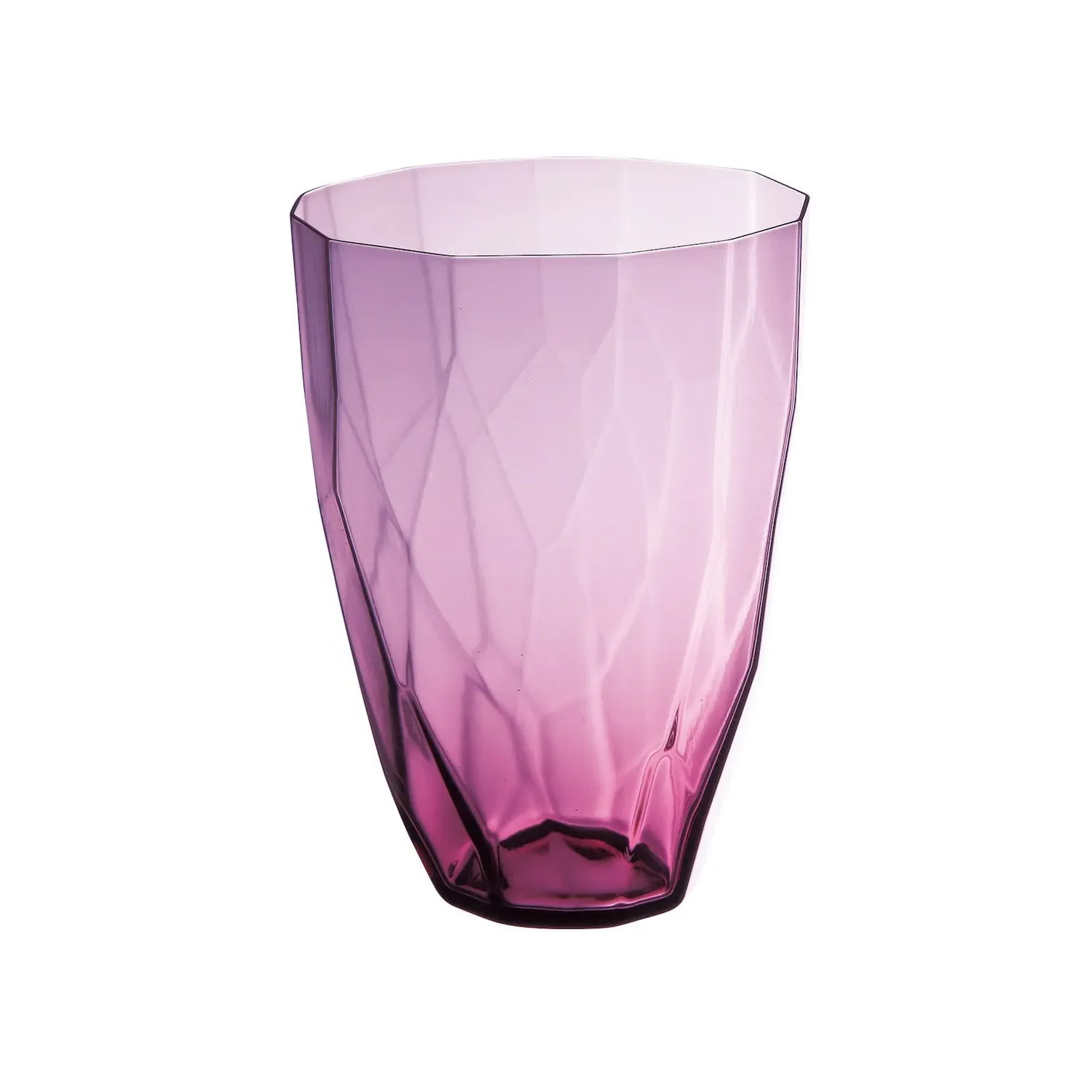 Ginette Faceted Glass Tumbler - Pink