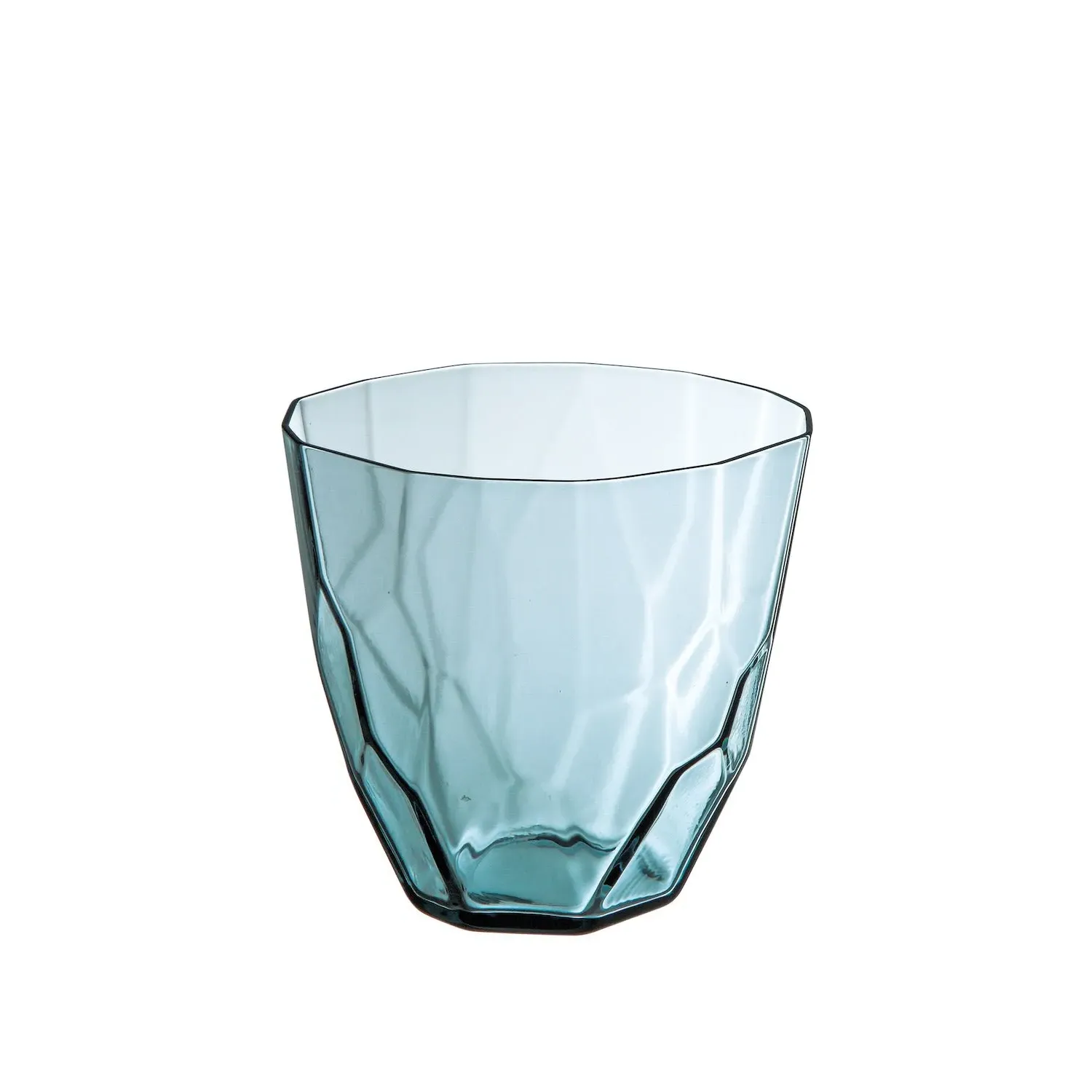 Ginette Faceted Old Fashioned Glass - Blue image