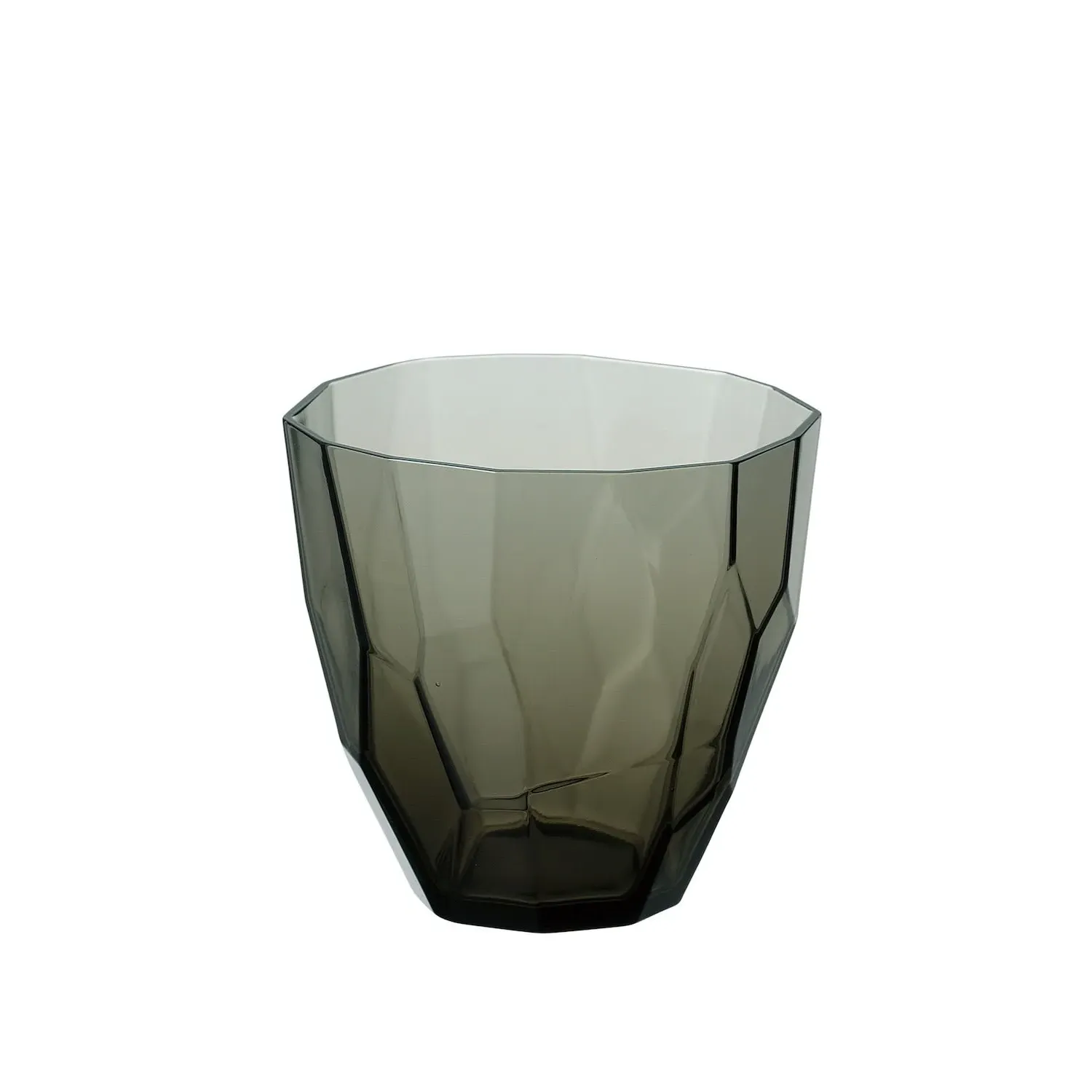 Ginette Faceted Old Fashioned Glass - Grey