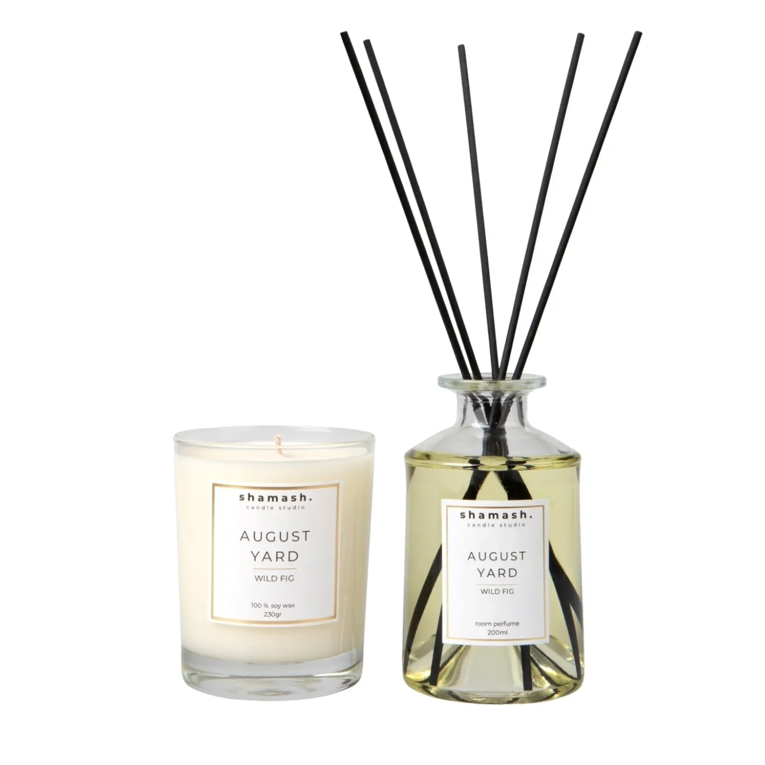 August Yard Bold Collection Candle & Reed Diffuser Set - Yellow image