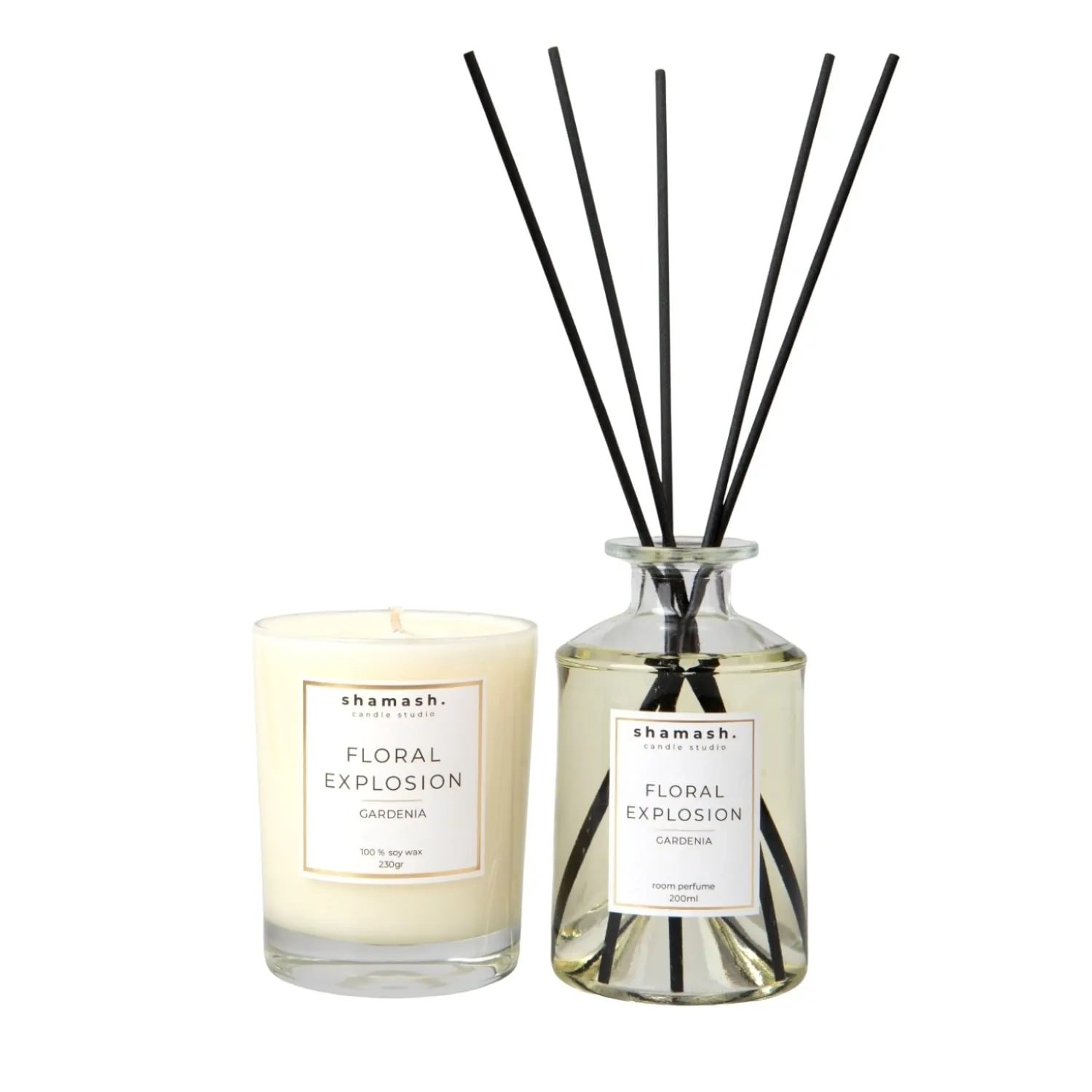 Floral Explosion Candle & Reed Diffuser Set image