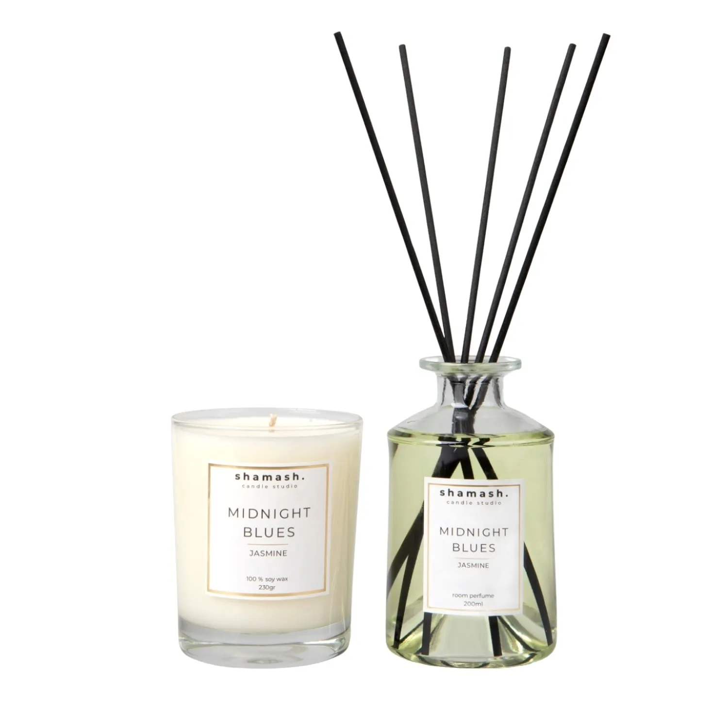 Midnight Blues Candle & Reed Diffuser Set