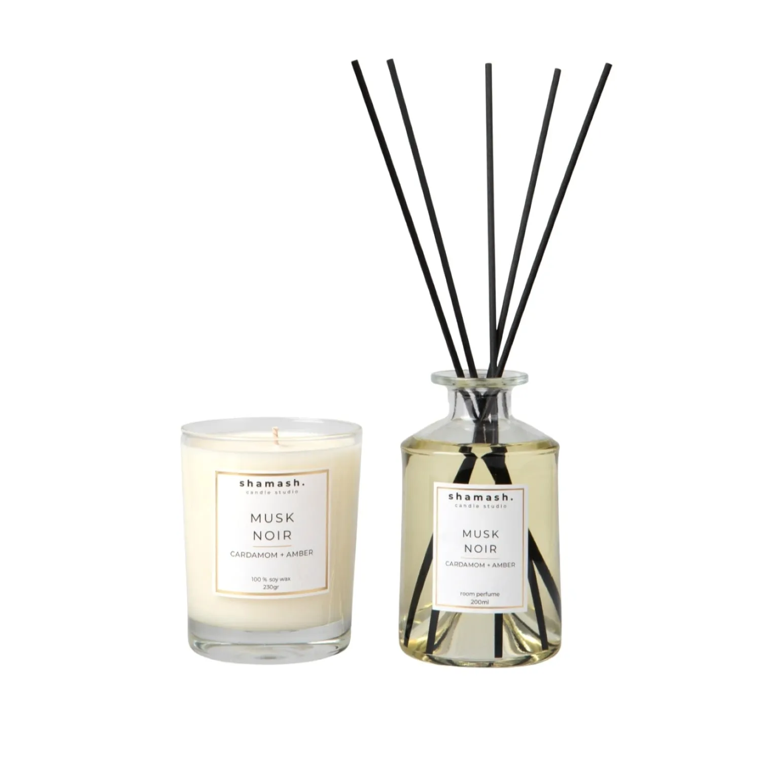 Musk Noir Candle & Reed Diffuser Set