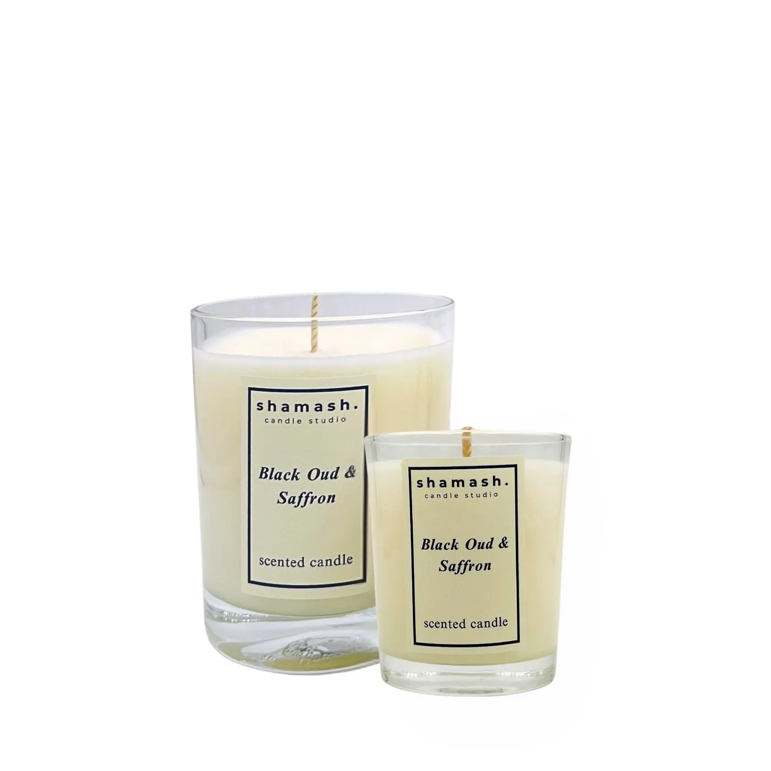 Neutrals Black Oud & Saffron Noir Collection Candle Set - Black image