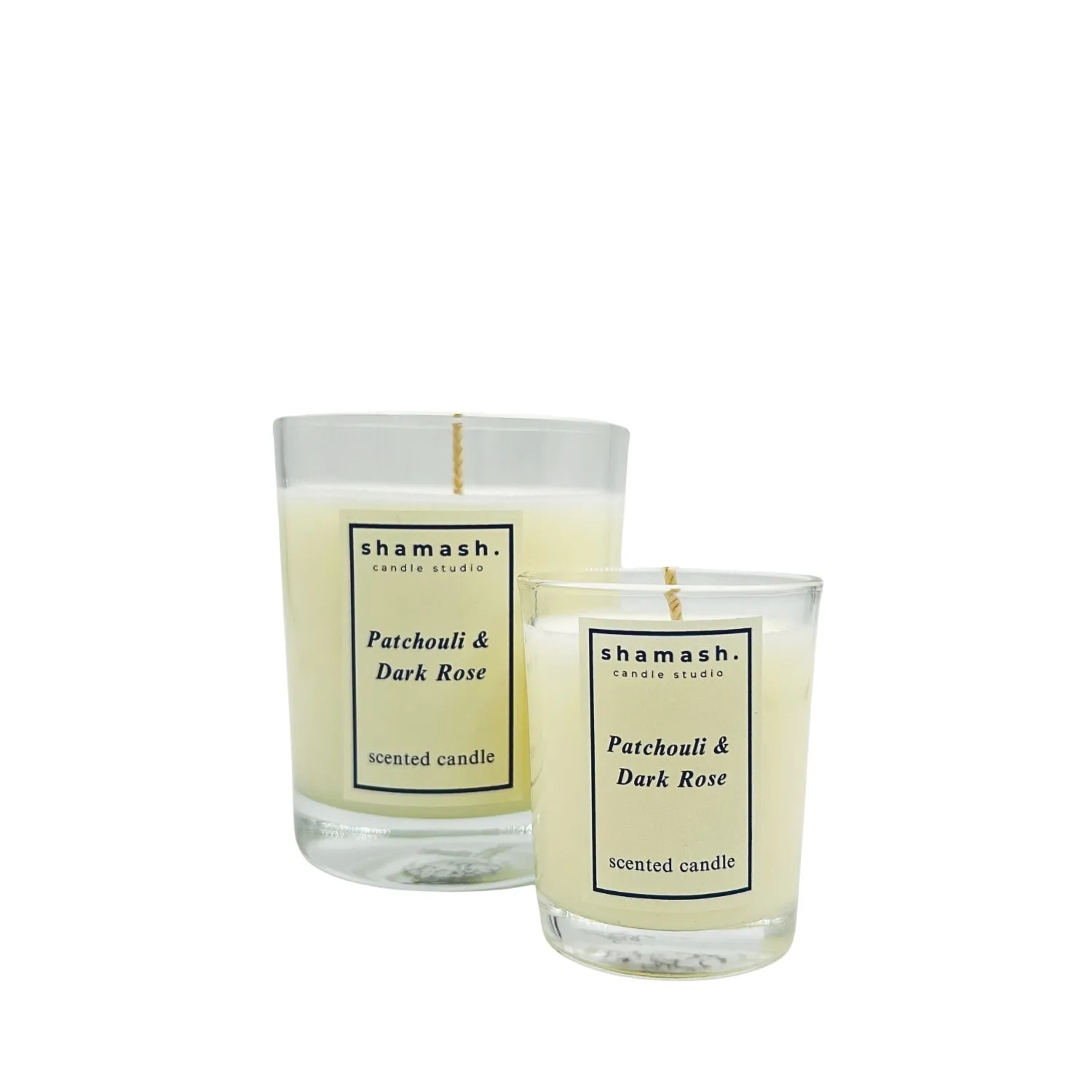 Neutrals Patchouli & Dark Rose Noir Collection Candle Set - Black