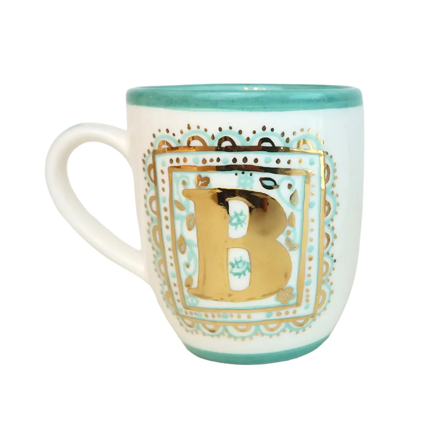 B Square Design Mug - Brown image