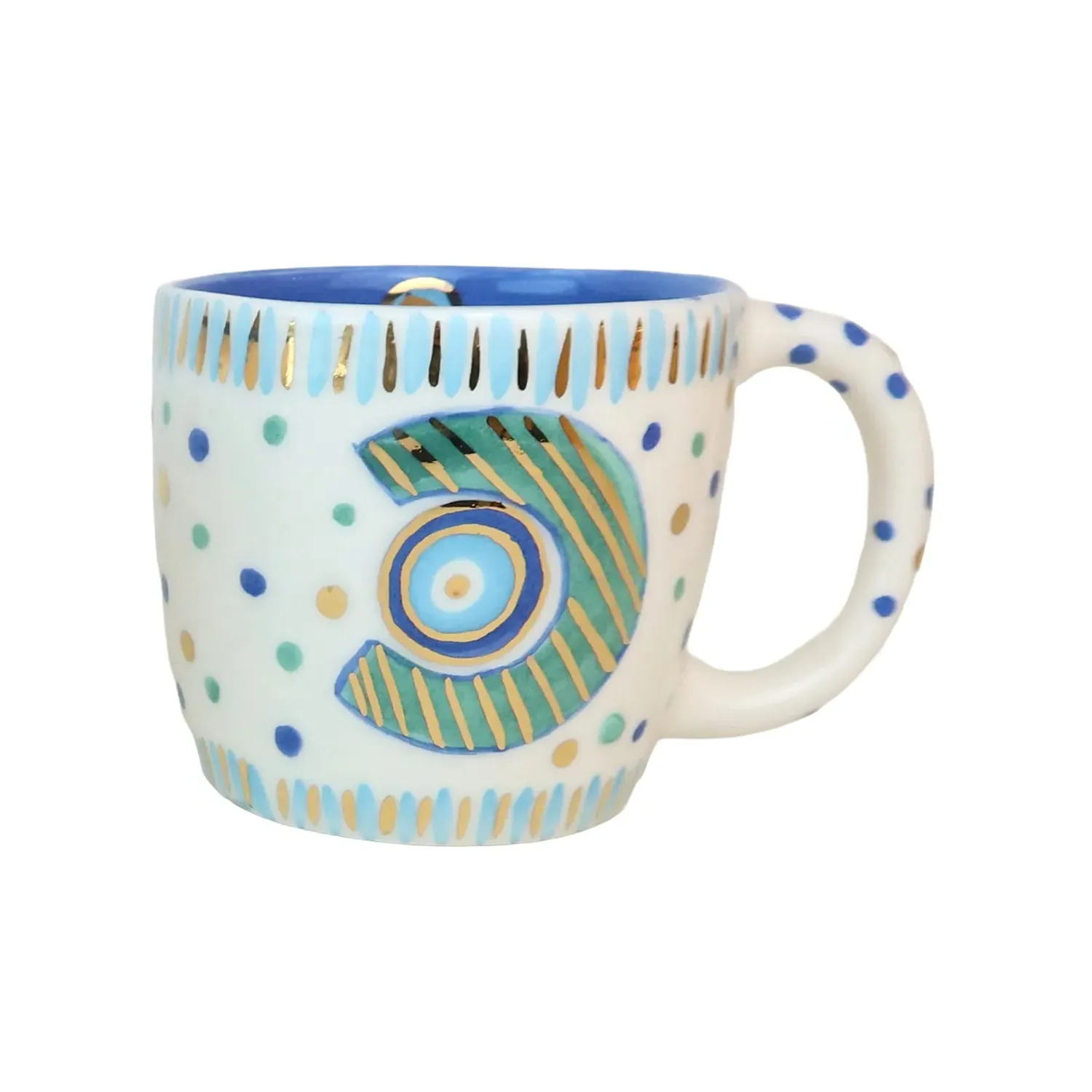 C Evil Eye Alphabet Mug - Brown image