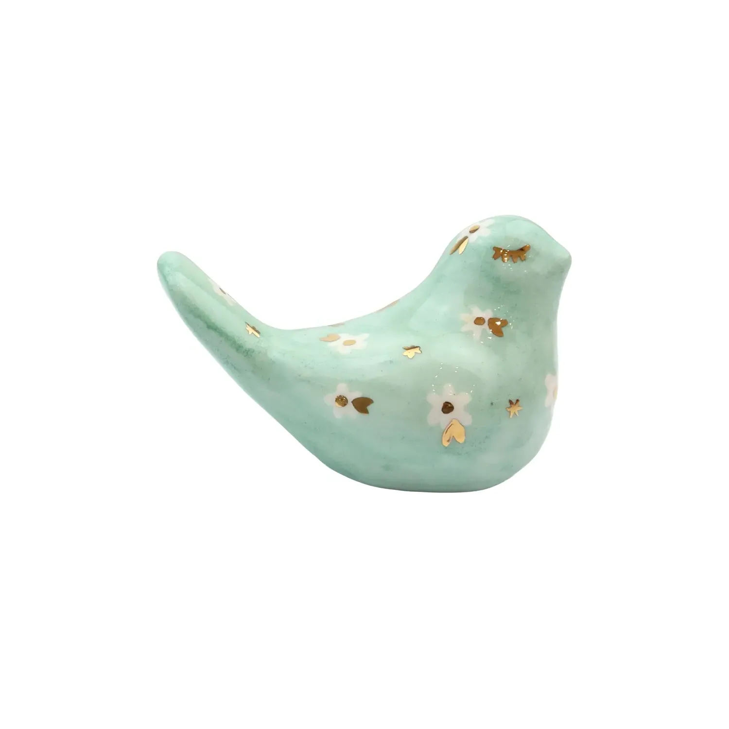 Cherie Small Bird Decorative Figurine - Turquoise, Ceramic