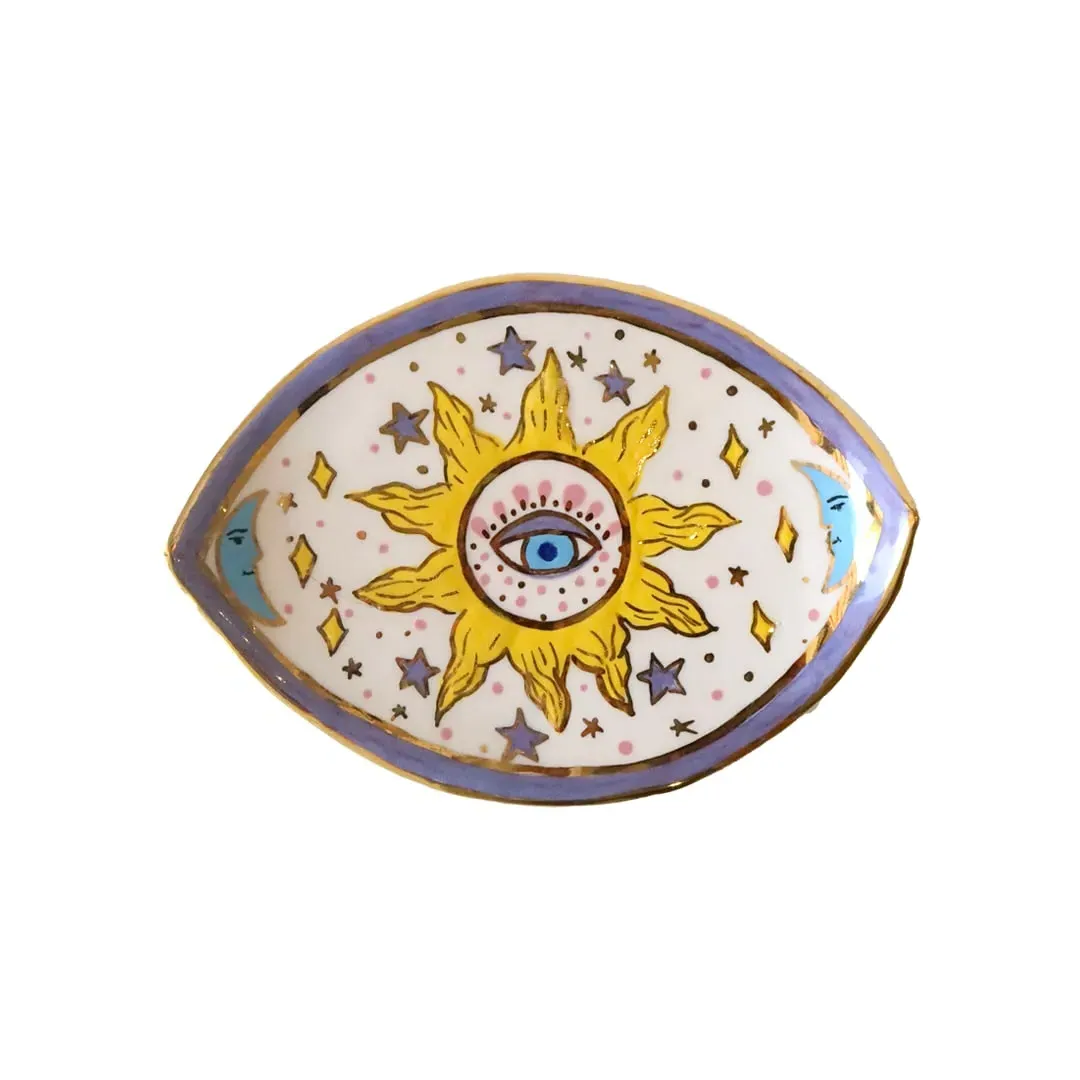 Evil Eye Yellow Sun Wall Décor - Yellow