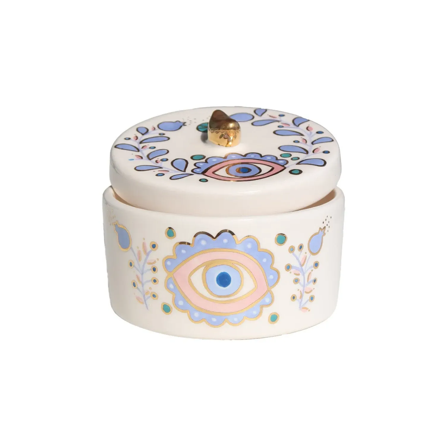 Garden Storage Box with 3D Bird Lid - Pink, Ceramic