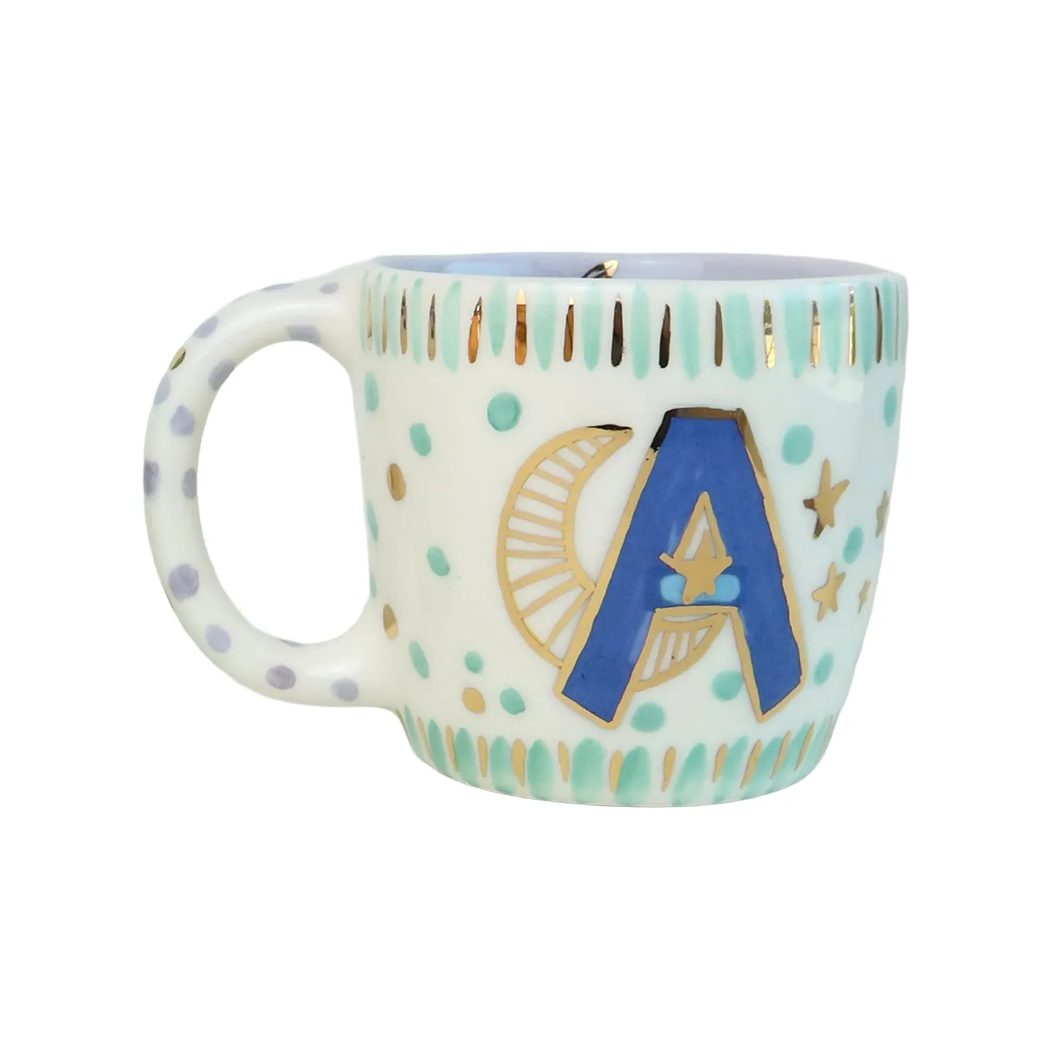 Moon A Blue Alphabet Mug - Blue