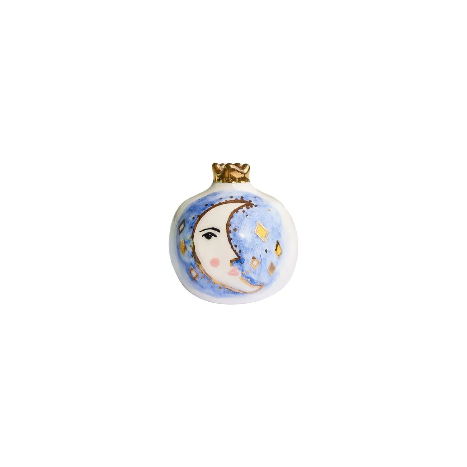 Mr Moon Celestial Blue Moon Petit Pomi - Blue, Ceramic image