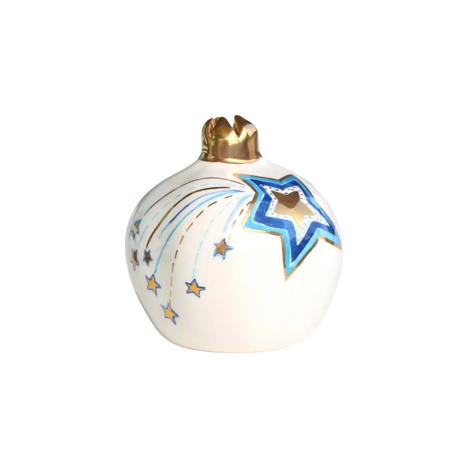 Shooting Star Pomegranate Decoration - Red, Ceramic image
