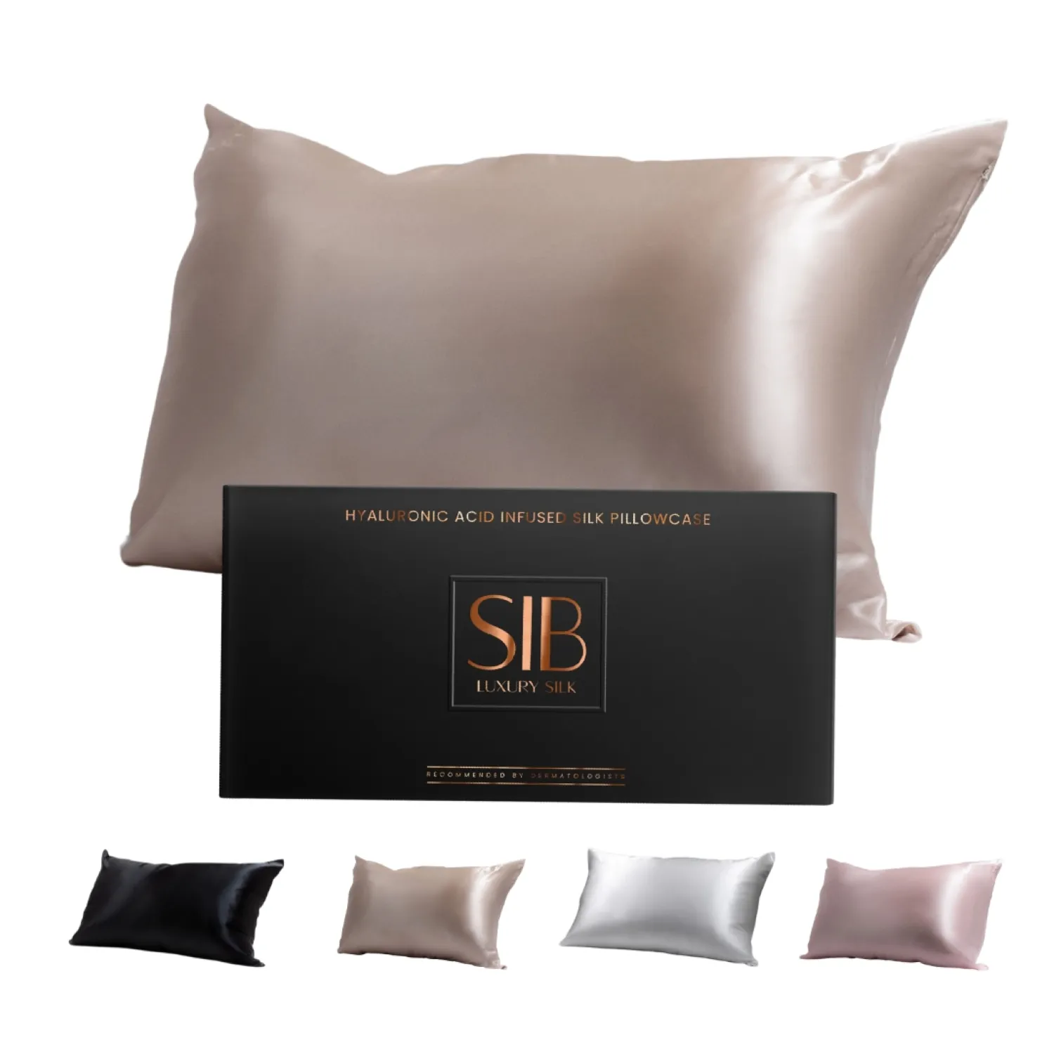 Sib Hyaluronic Acid Infused Silk Pillowcase - White, Mulberry Silk