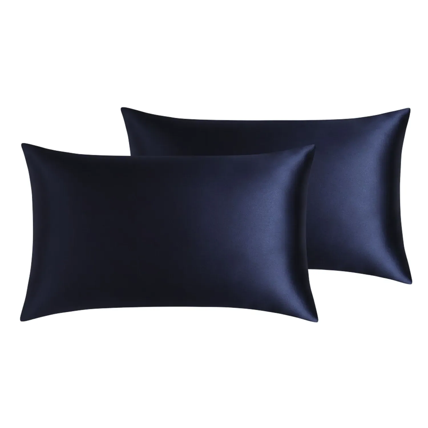 Set of Two Mulberry Silk Pillowcases Envelope Style - Blue