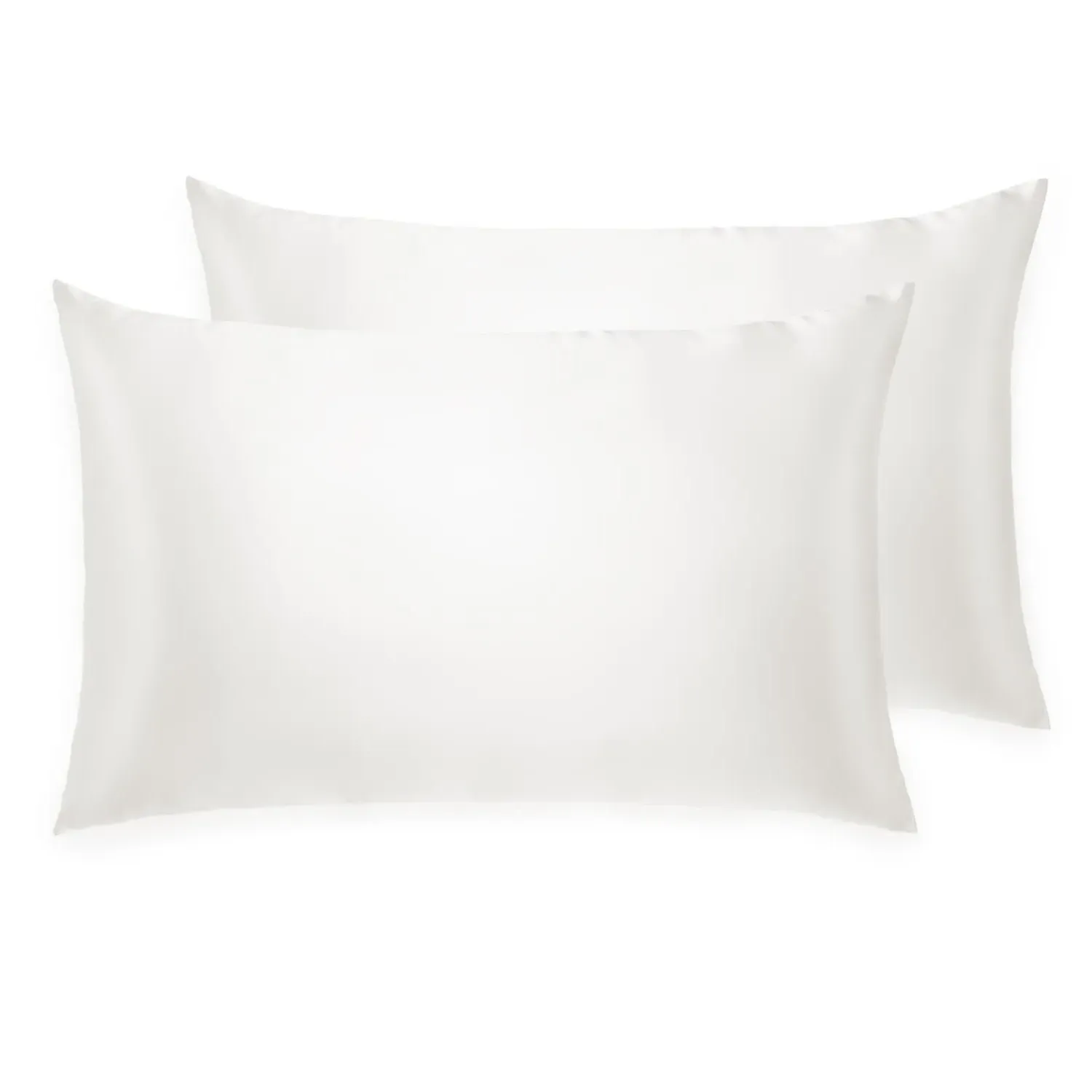 Ivory Pillowcase Set - White, Mulberry Silk