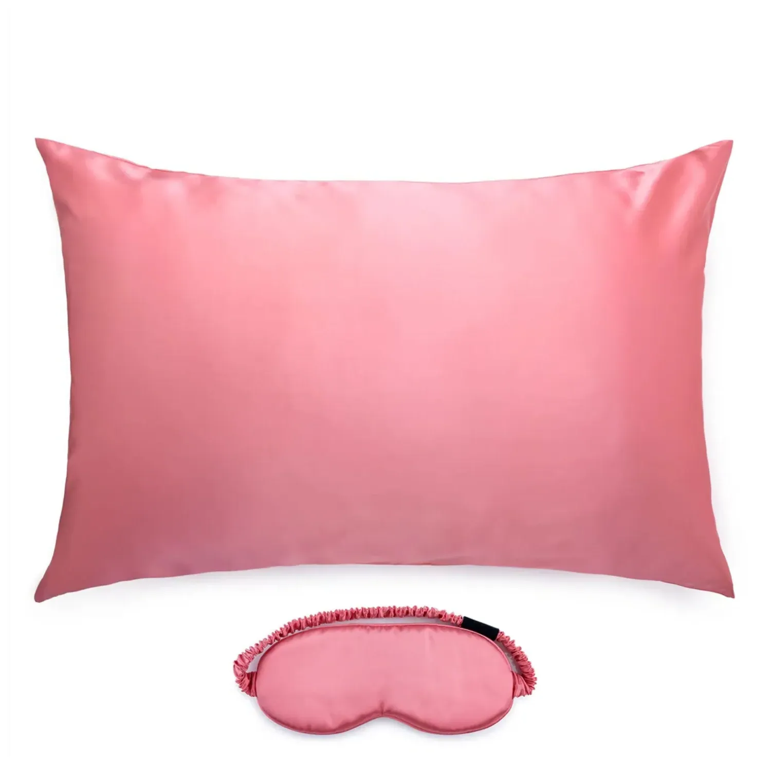 Silk Works Queen Size Pillowcase & Eye Mask Set - Pink, Mulberry Silk image