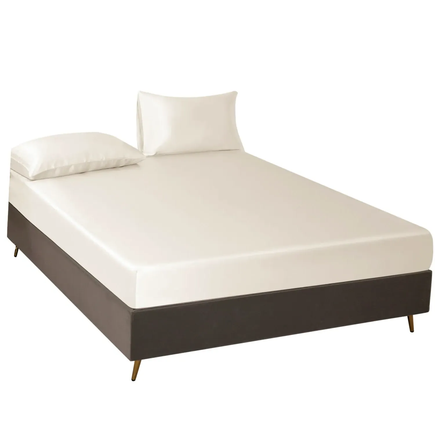 Double Fitted Sheet - Ivory, Mulberry Silk