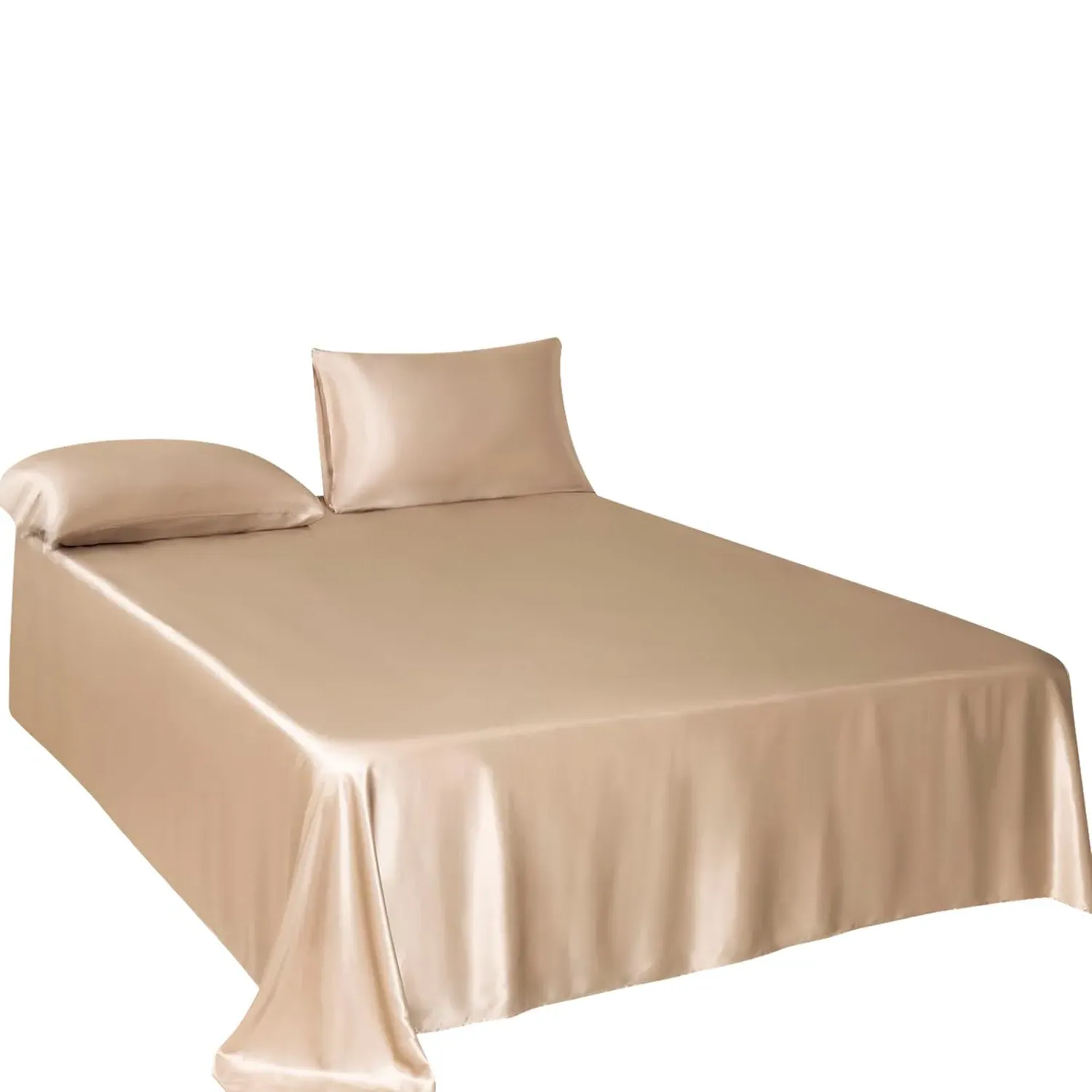 Double Mulberry Silk Flat Sheet - Beige image