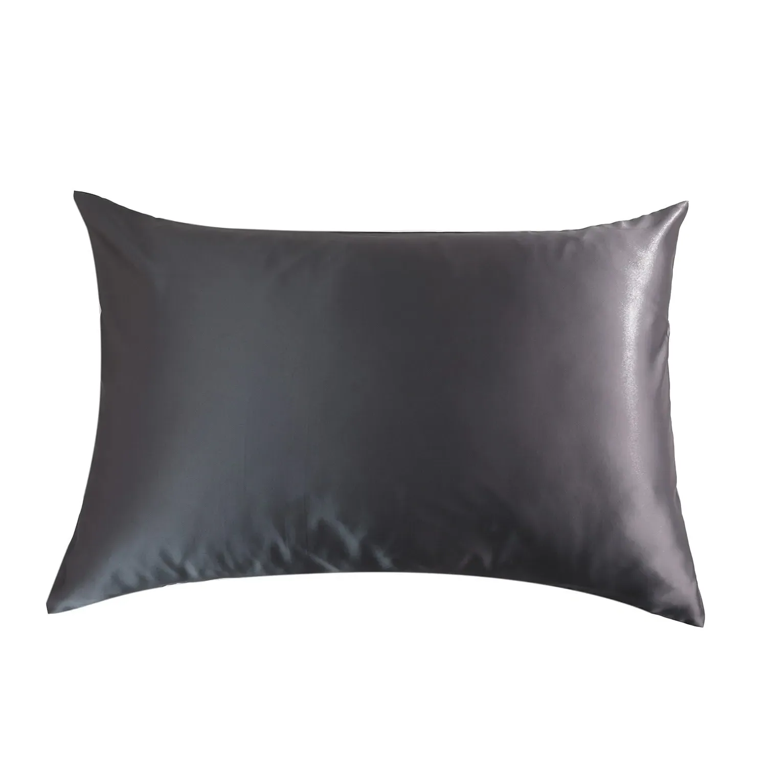 Drape Collection Queen Size Pillowcase - Grey, Mulberry Silk