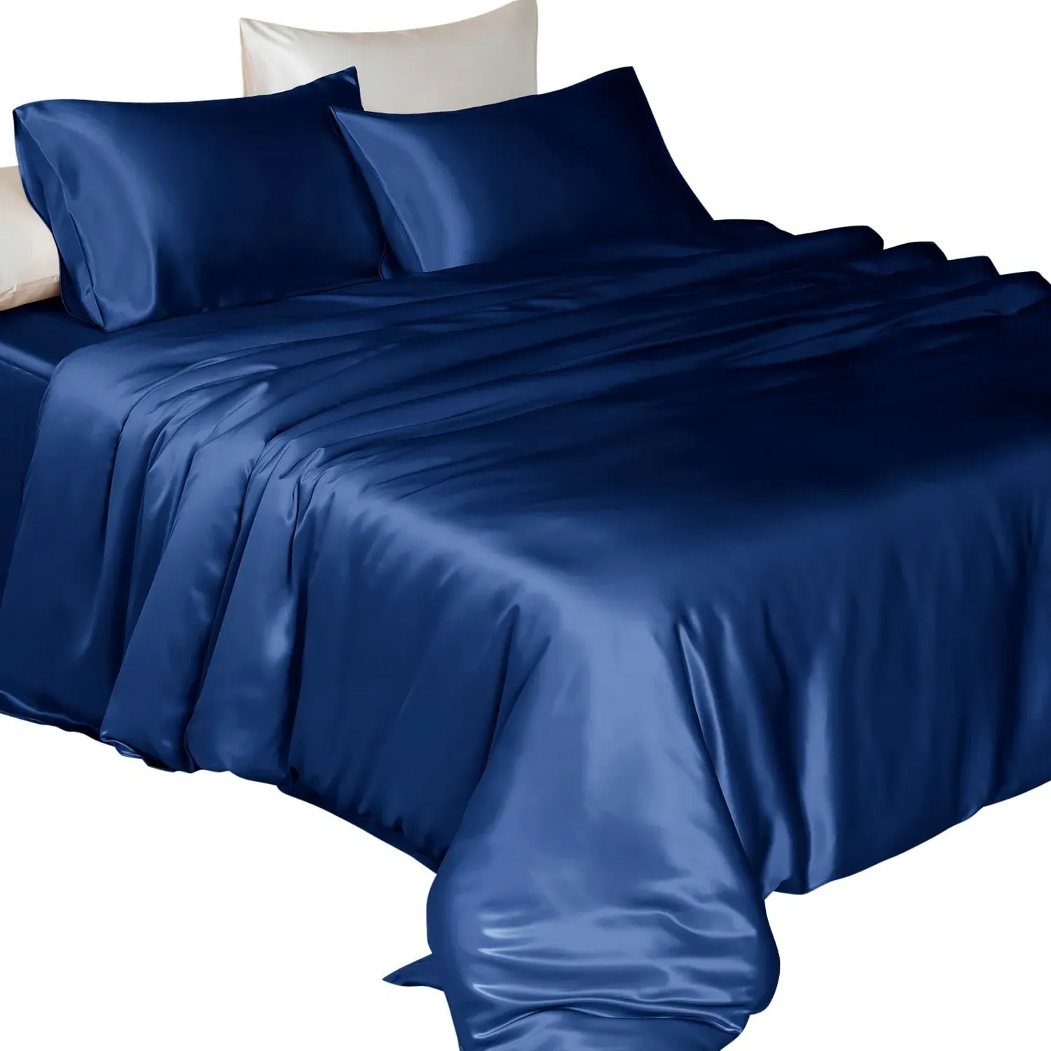 King Size Duvet Cover - Navy, Mulberry Silk