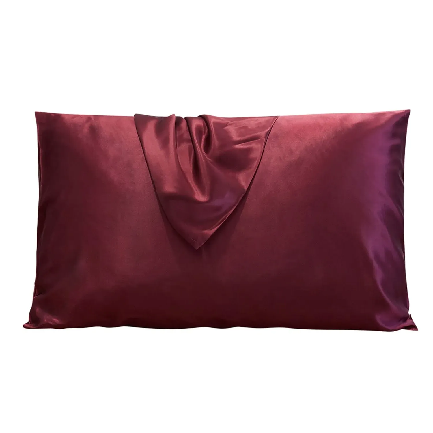 King Size Mulberry Silk Pillowcase - Burgundy