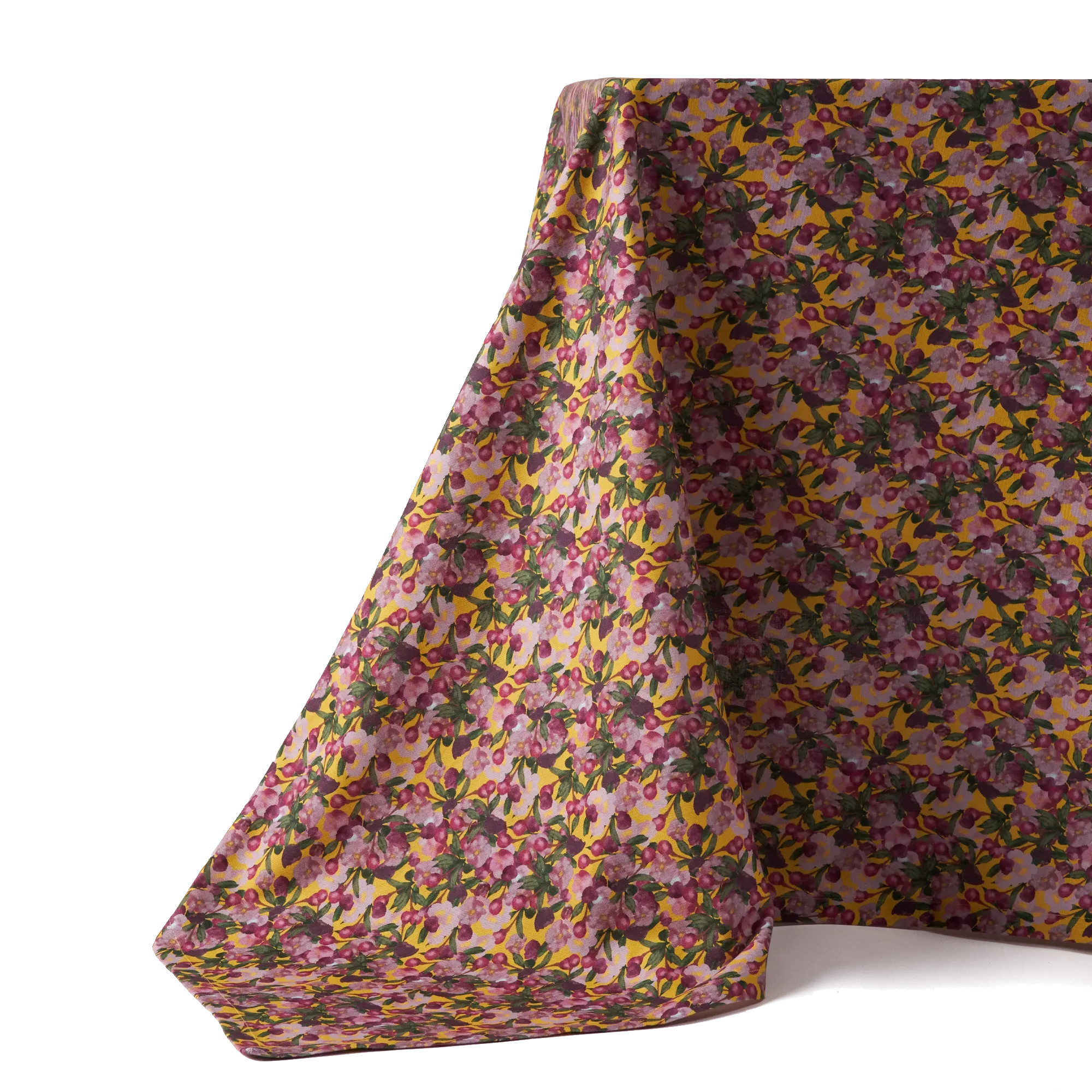 Extra Large Tablecloth Cherry Blossom Print - Pink, Organic Cotton