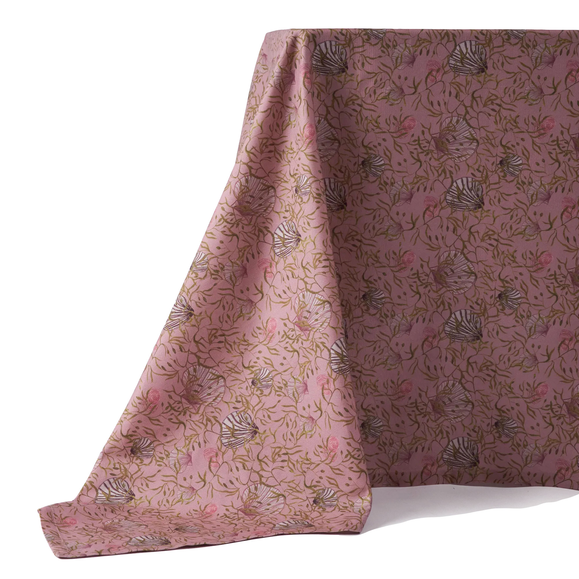Extra Large Tablecloth Shell Print - Pink, Organic Cotton