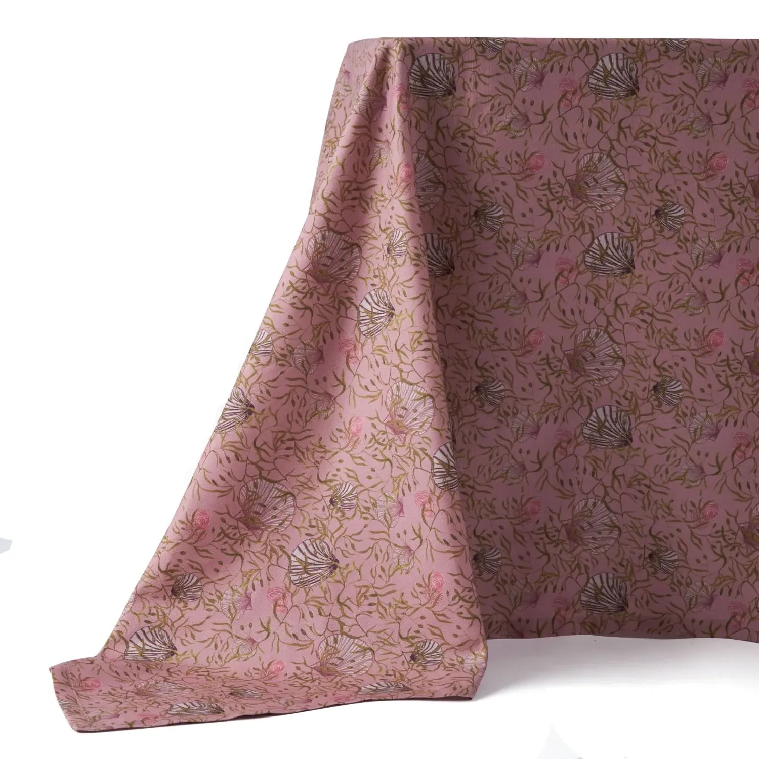 Mussels from Brussels Rectangular Tablecloth - Pink, Organic Cotton