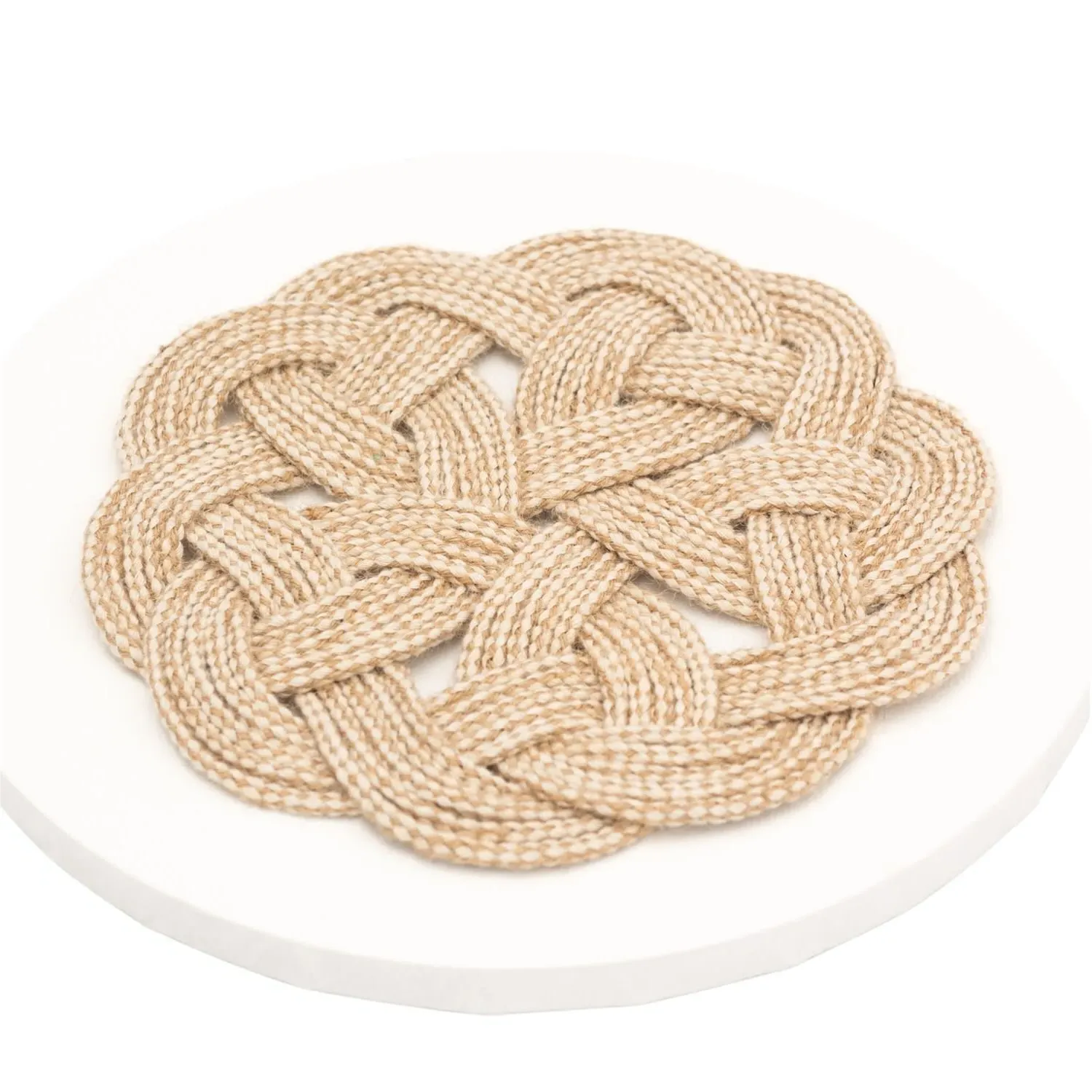 Hope Round Trivet - Brown, Cotton image