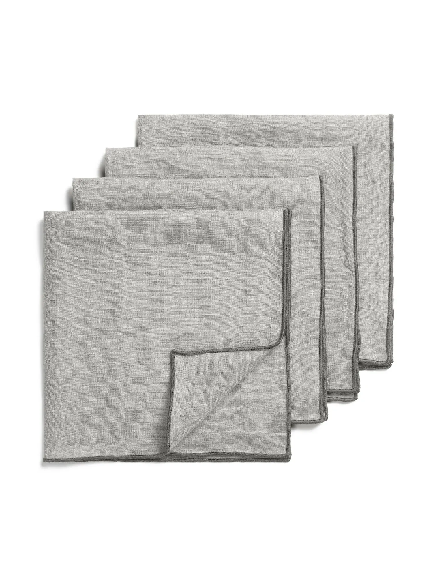 Merrow Napkin Set of Four - Dark Grey, Linen