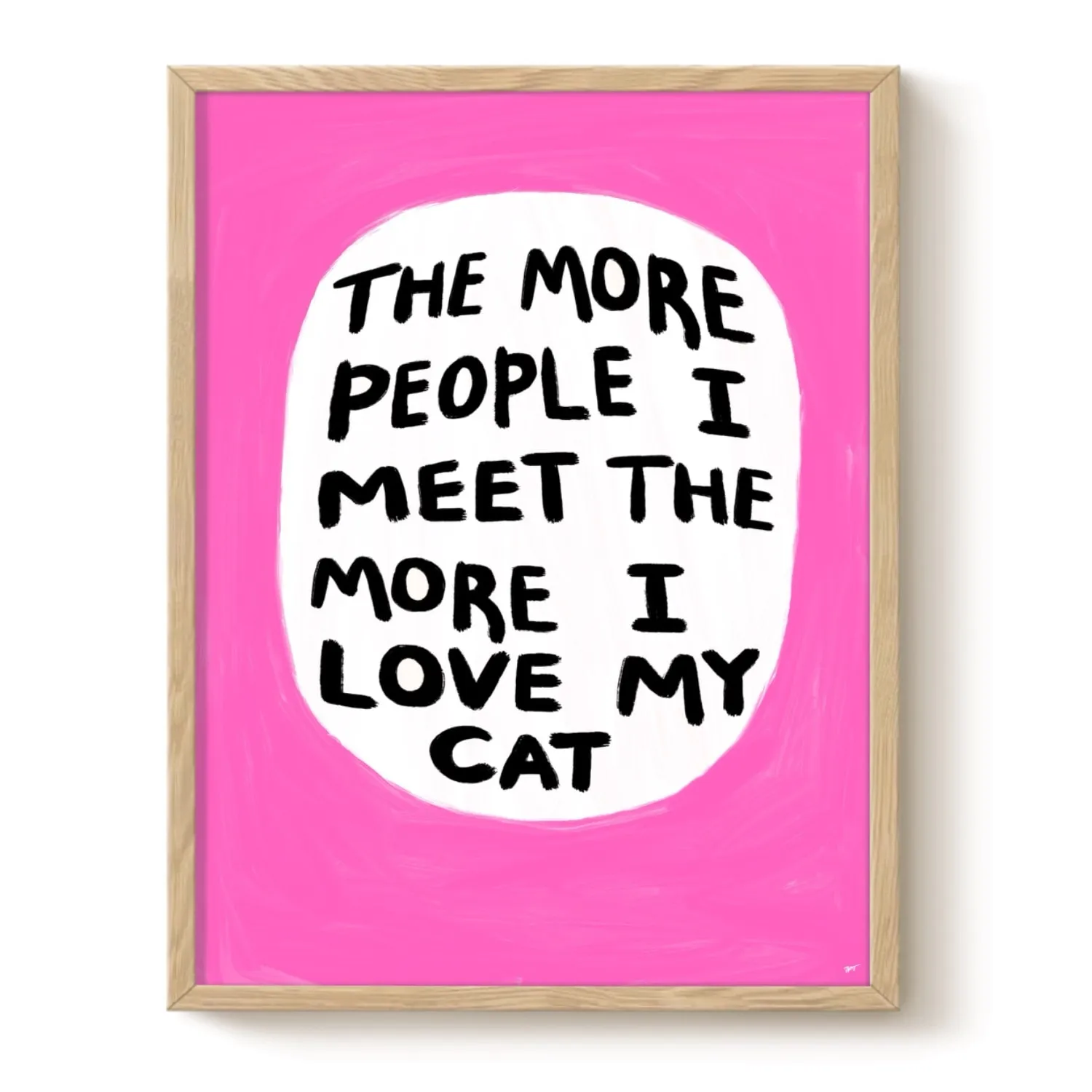 I Love My Cat A4 Art Print - Matte Paper image