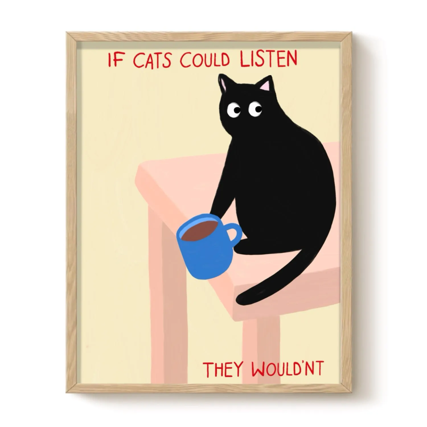 If Cats Could Listen A4 Art Print - Medium image